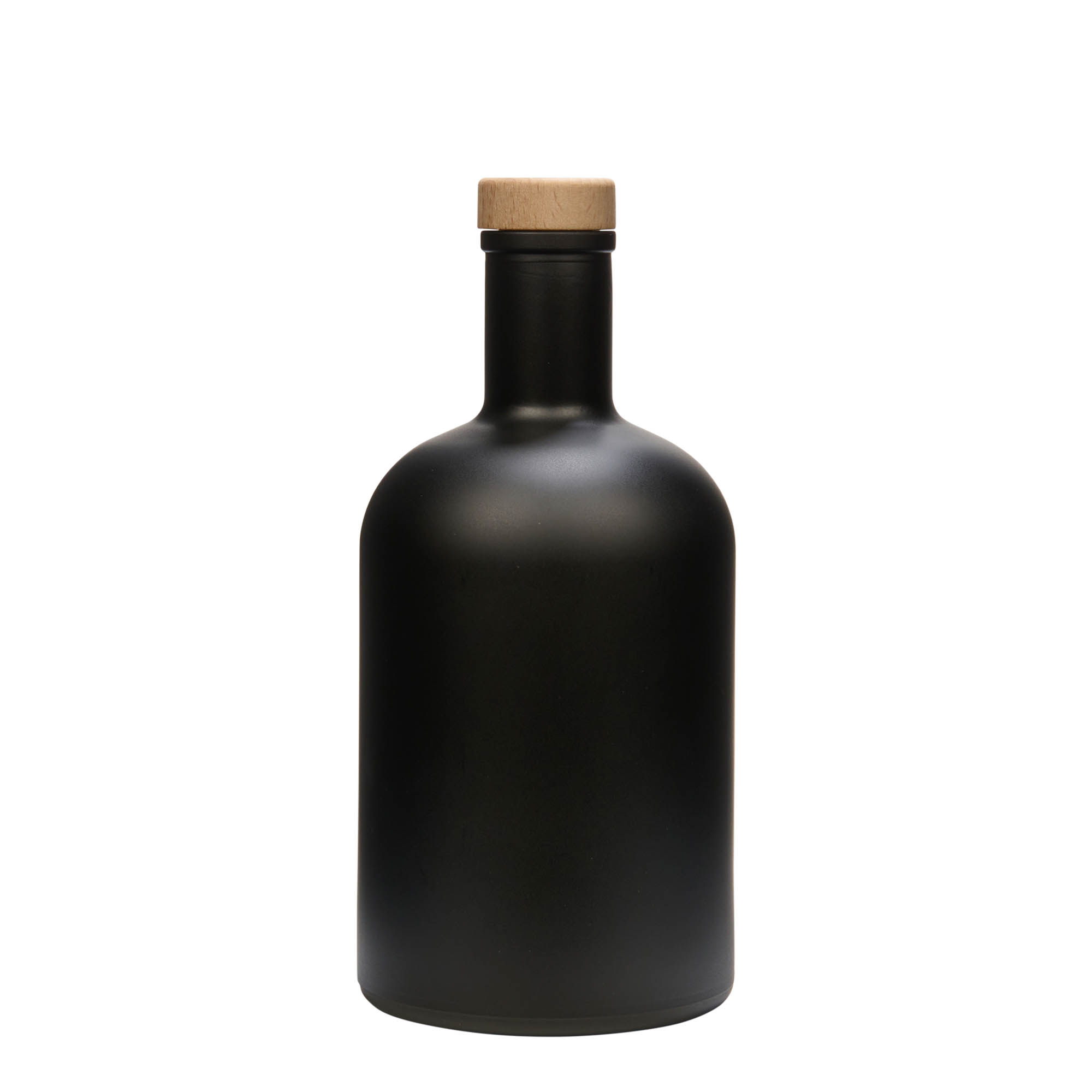 700 ml glasflaska 'Gerardino', svart, öppning: kork
