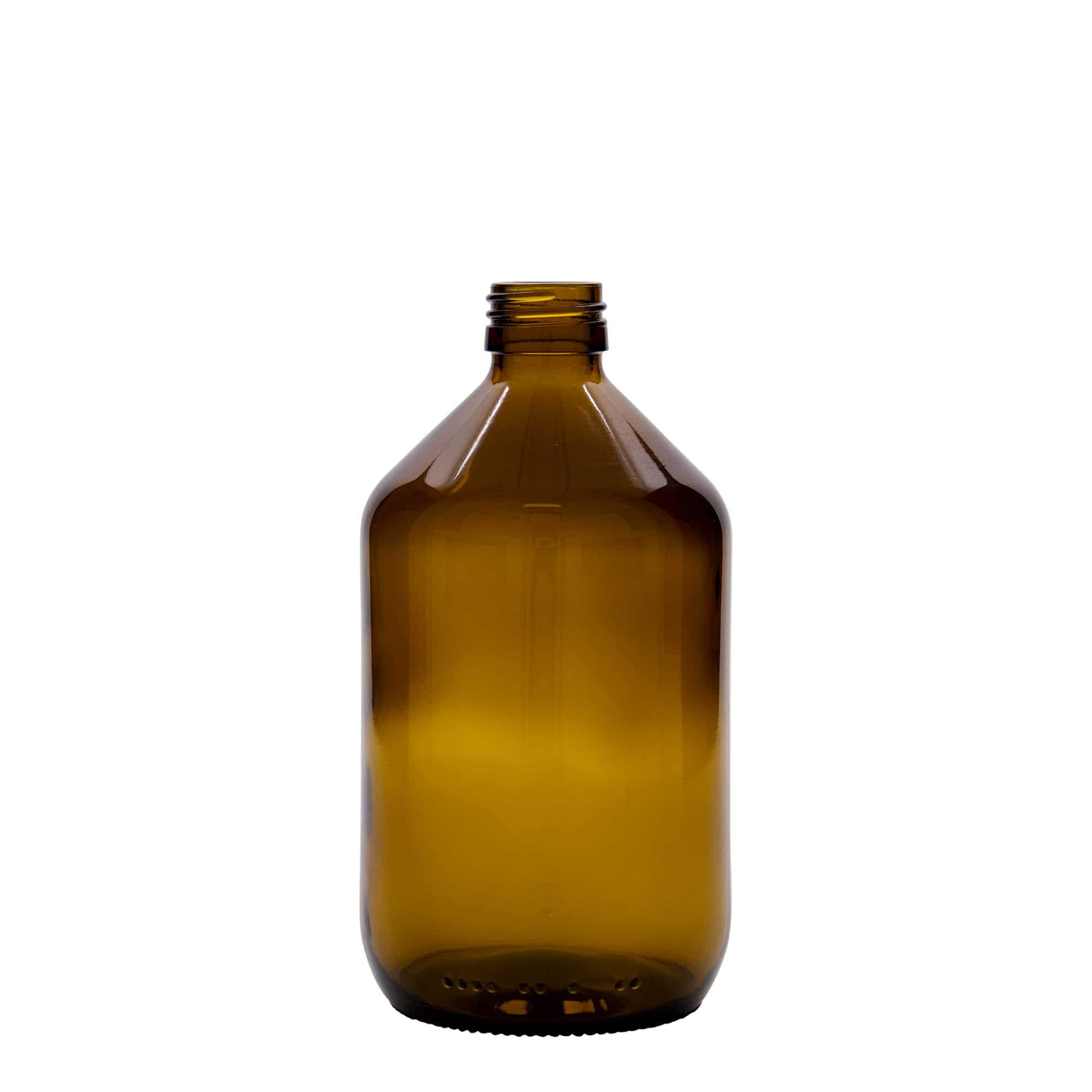 500 ml medicinflaska, brun, glas, mynning: PP 28 500 ml medicinflaska, brun, glas, mynning: PP 28