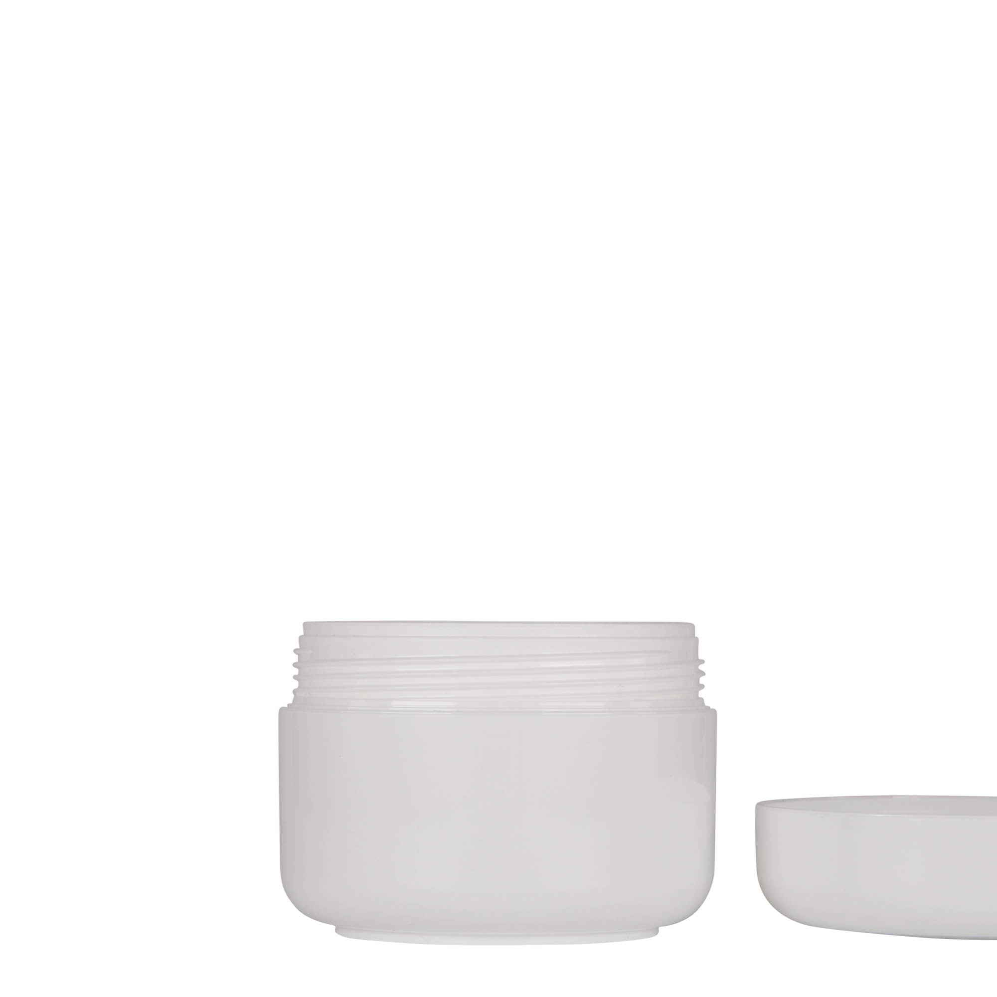 150 ml plastburk 'Bianca', PP, vit, öppning: skruvlock 150 ml plastburk 'Bianca', PP, vit, öppning: skruvlock