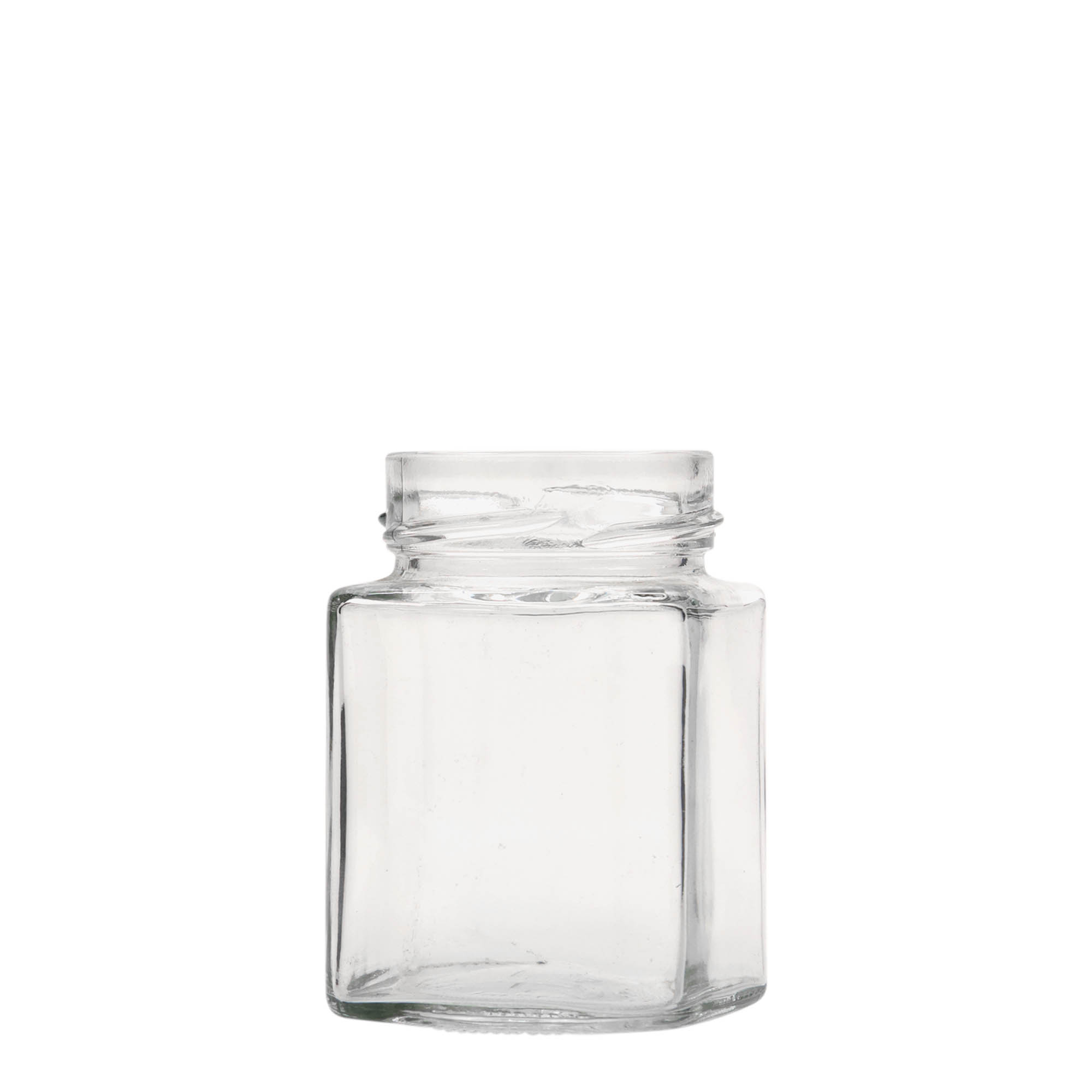 212 ml fyrkantigt glas 'Funny', öppning: Deep-Twist-Off (DTO 58)