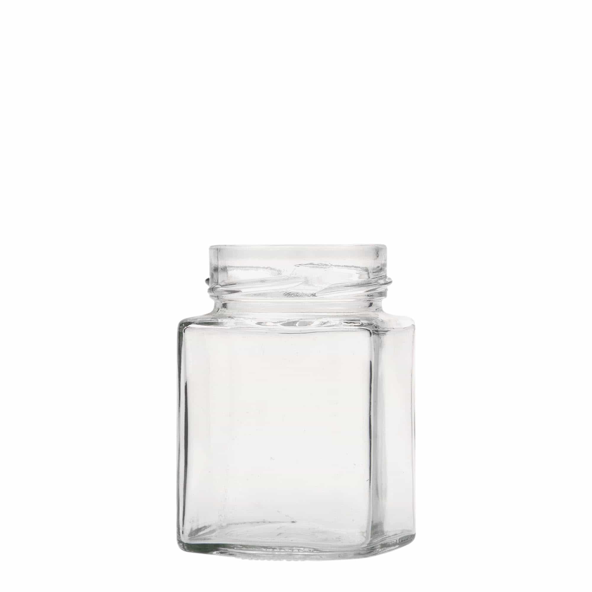 212 ml fyrkantigt glas 'Funny', öppning: Deep-Twist-Off (DTO 58)