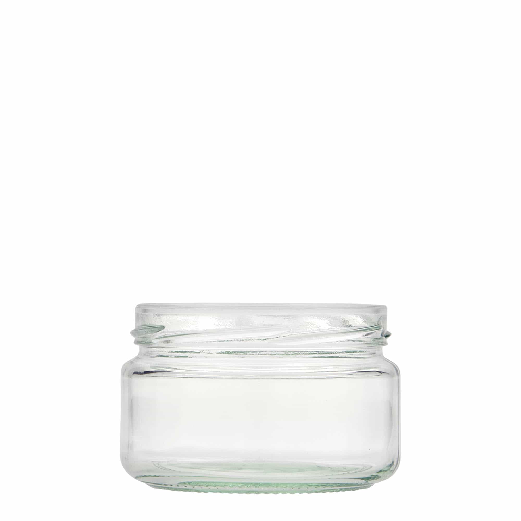 230 ml platt runt glas, öppning: twist-off (TO 82) 230 ml platt runt glas, öppning: twist-off (TO 82)