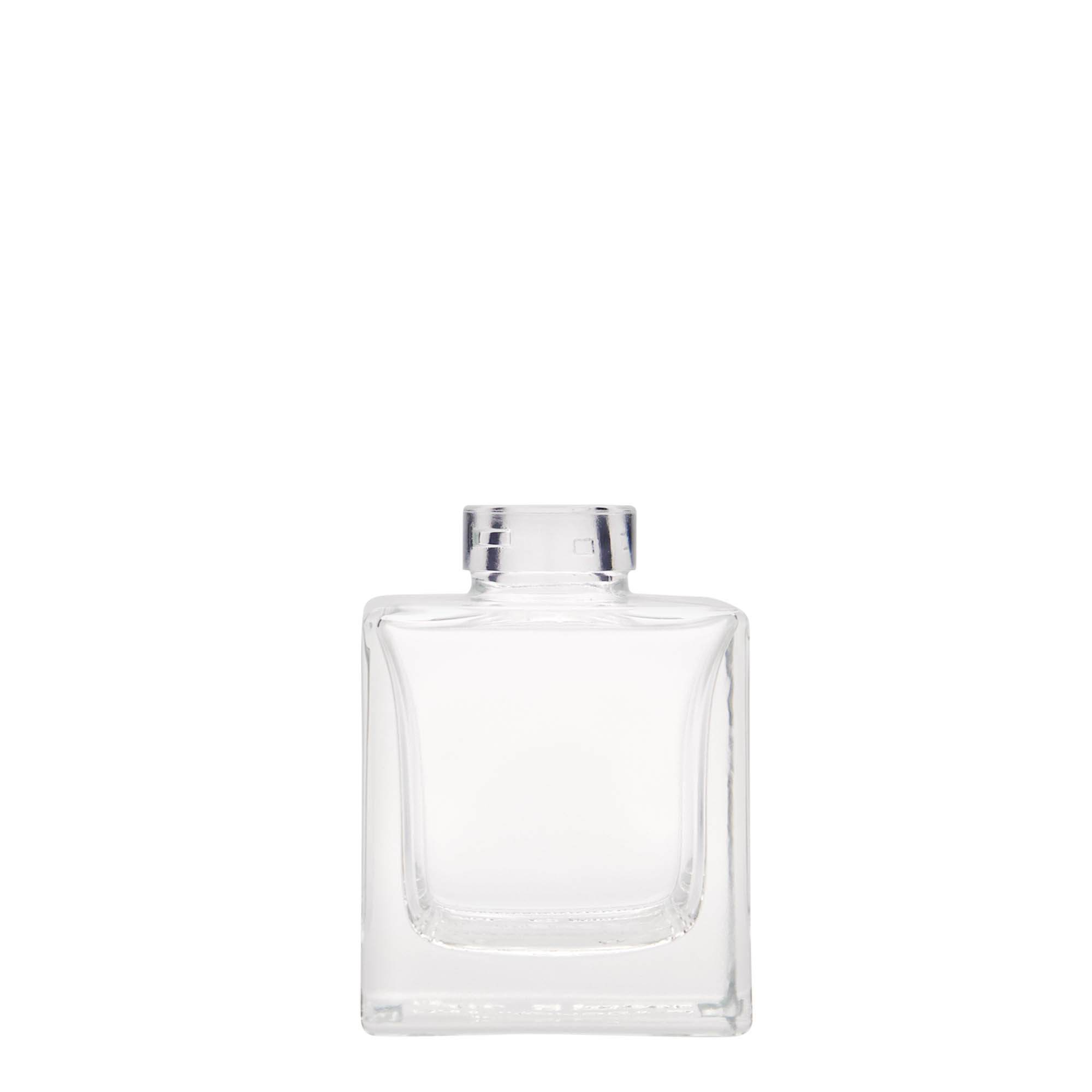 100 ml glasflaska 'Cube', kvadratisk, mynning: kork 100 ml glasflaska 'Cube', kvadratisk, mynning: kork