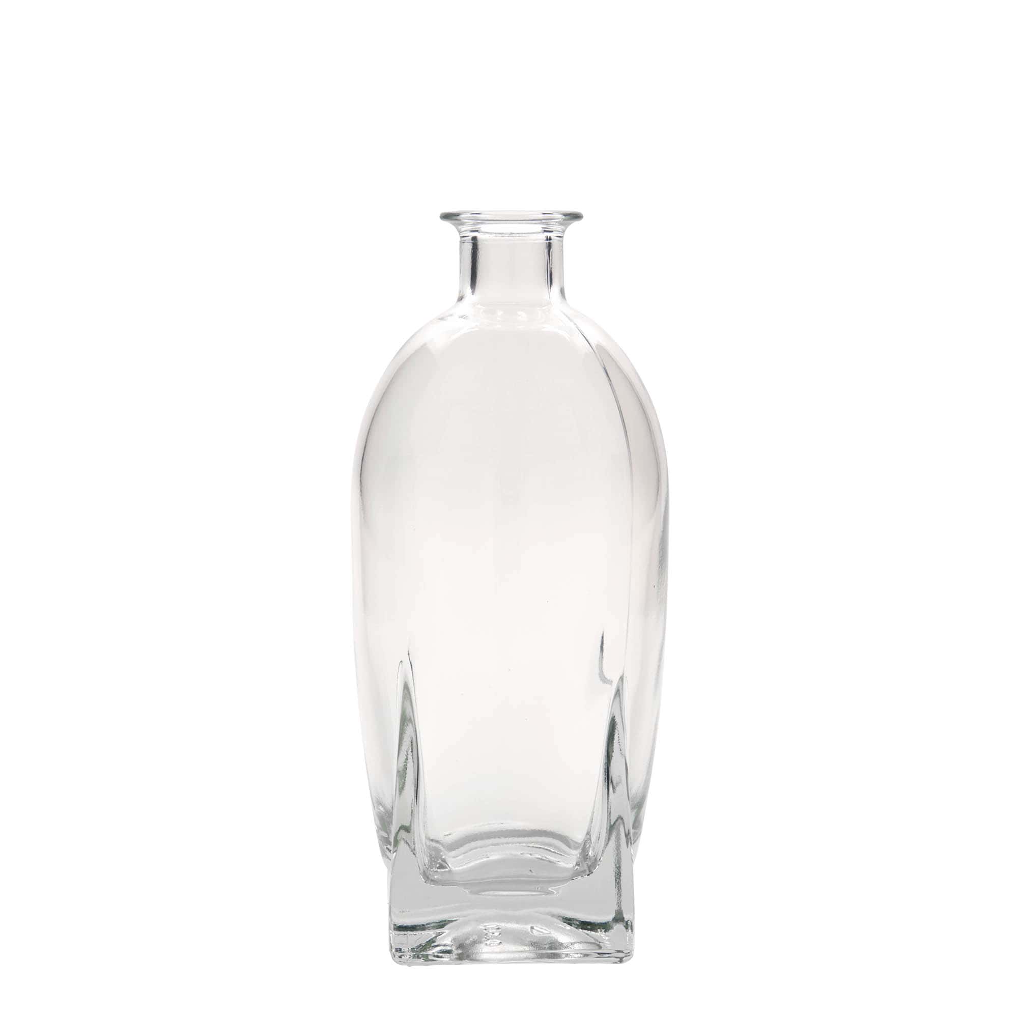 500 ml glasflaska 'Zino', fyrkantig, mynning: kork