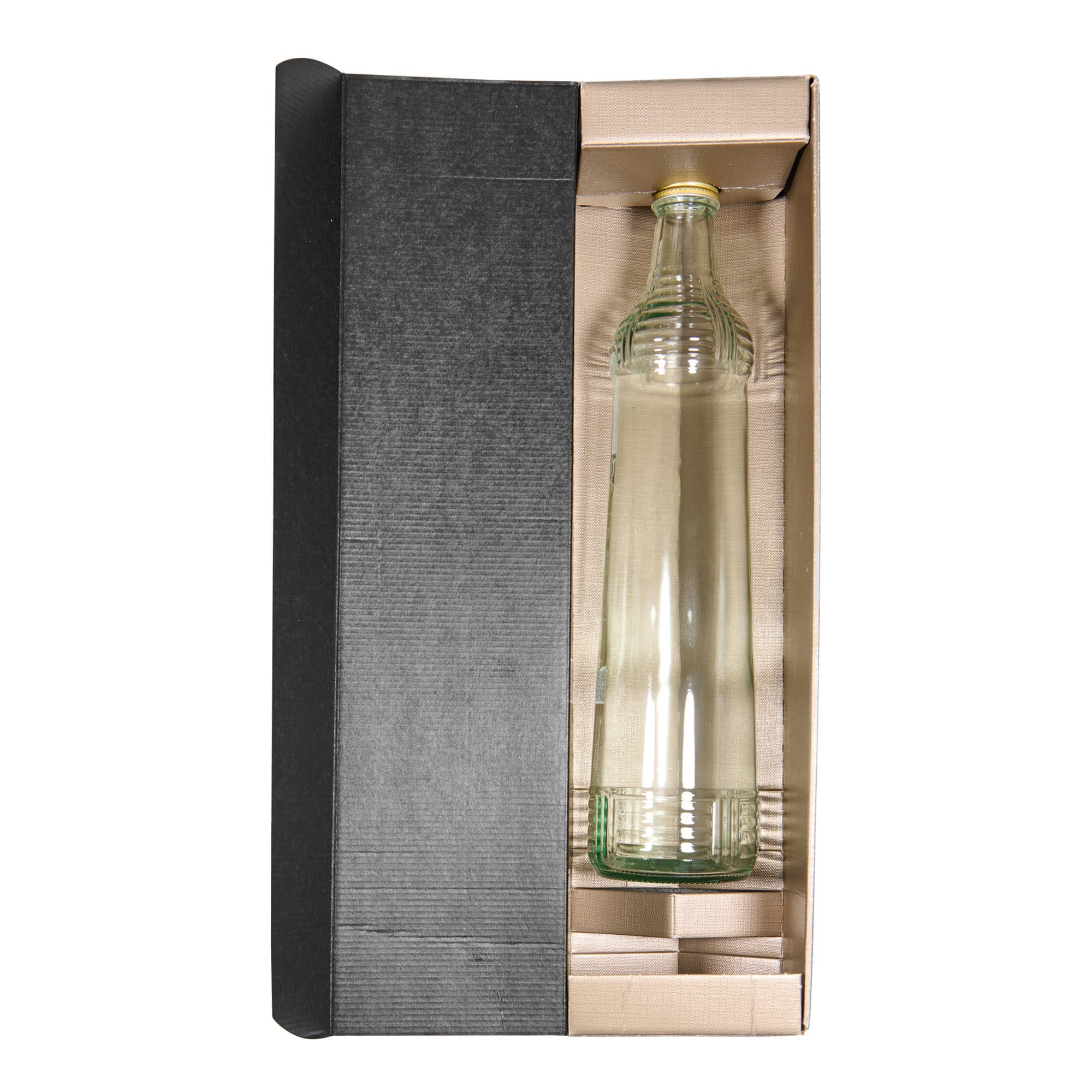 Presentkartong 'Metallic', rektangulär, kartong, champagne