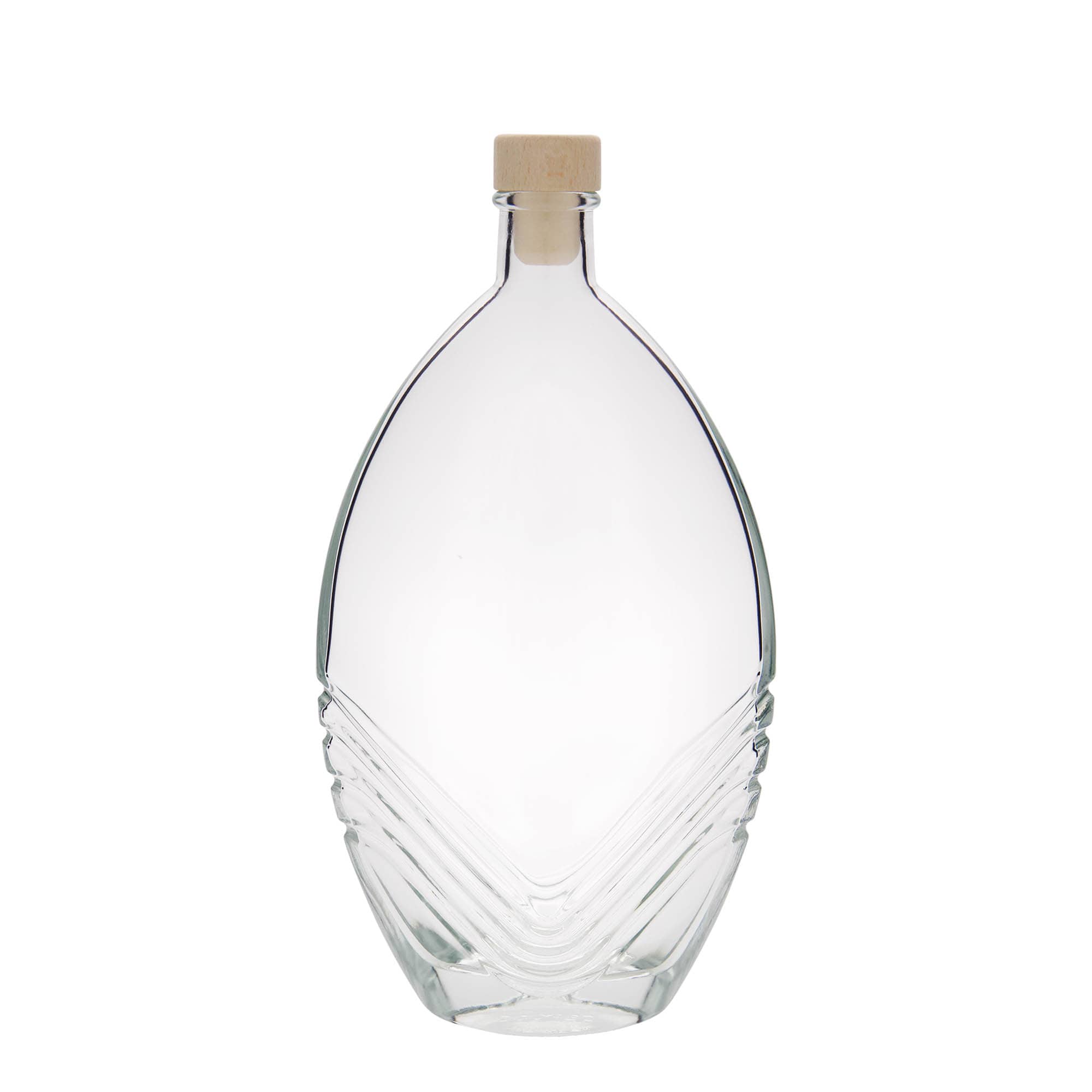 500 ml glasflaska 'Florence', oval, öppning: kork