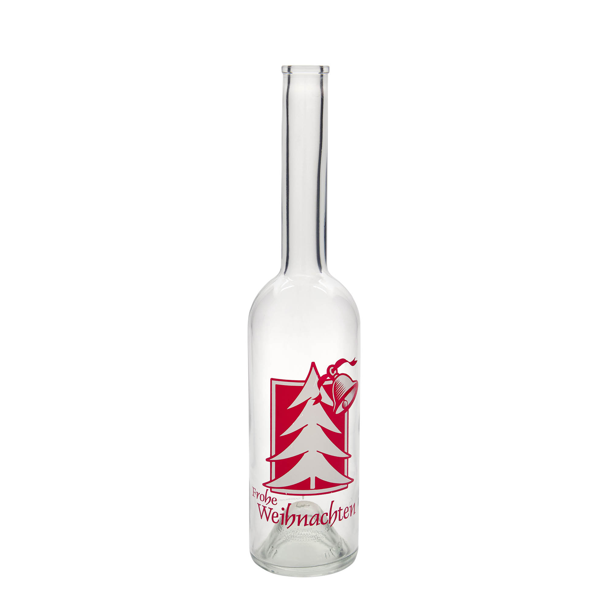 500 ml glasflaska 'Opera', motiv: julhälsning, öppning: kork