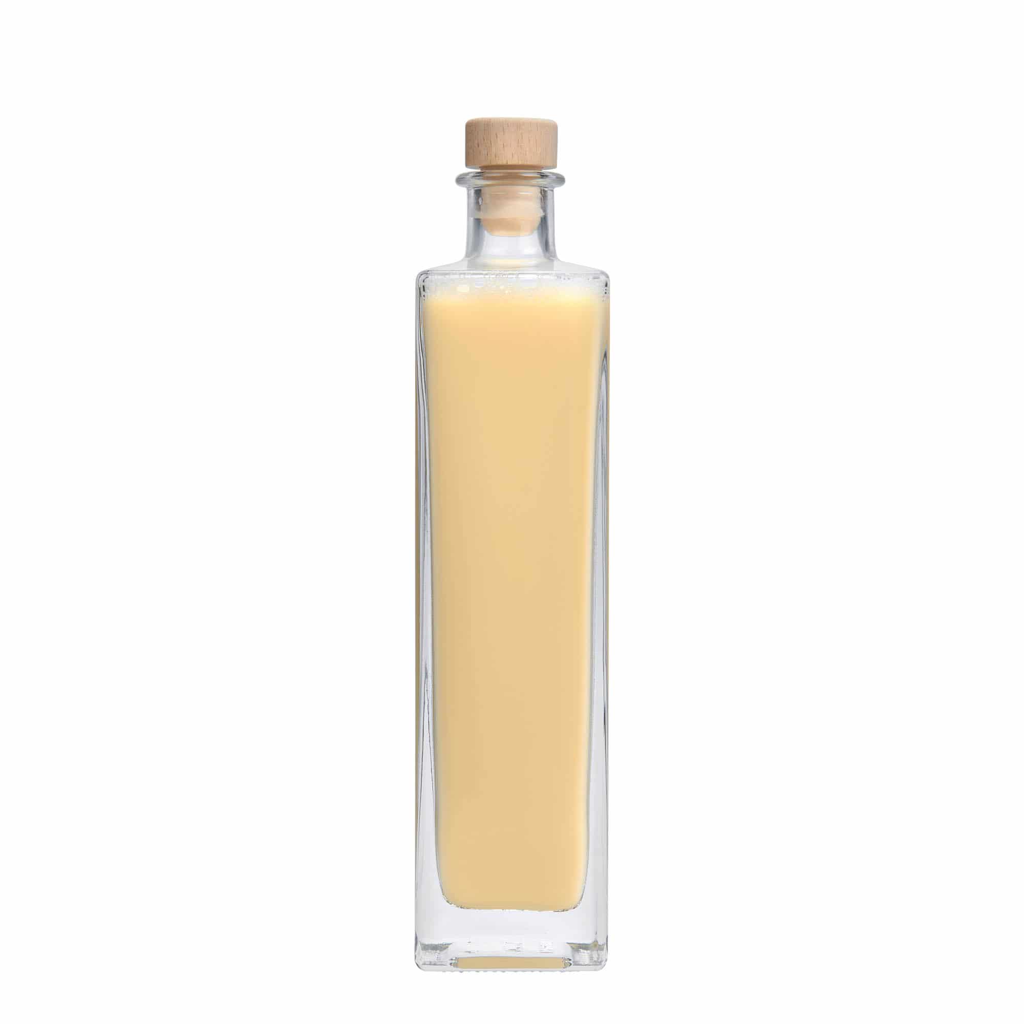 500 ml glasflaska 'Rafaello', kvadratisk, mynning: kork