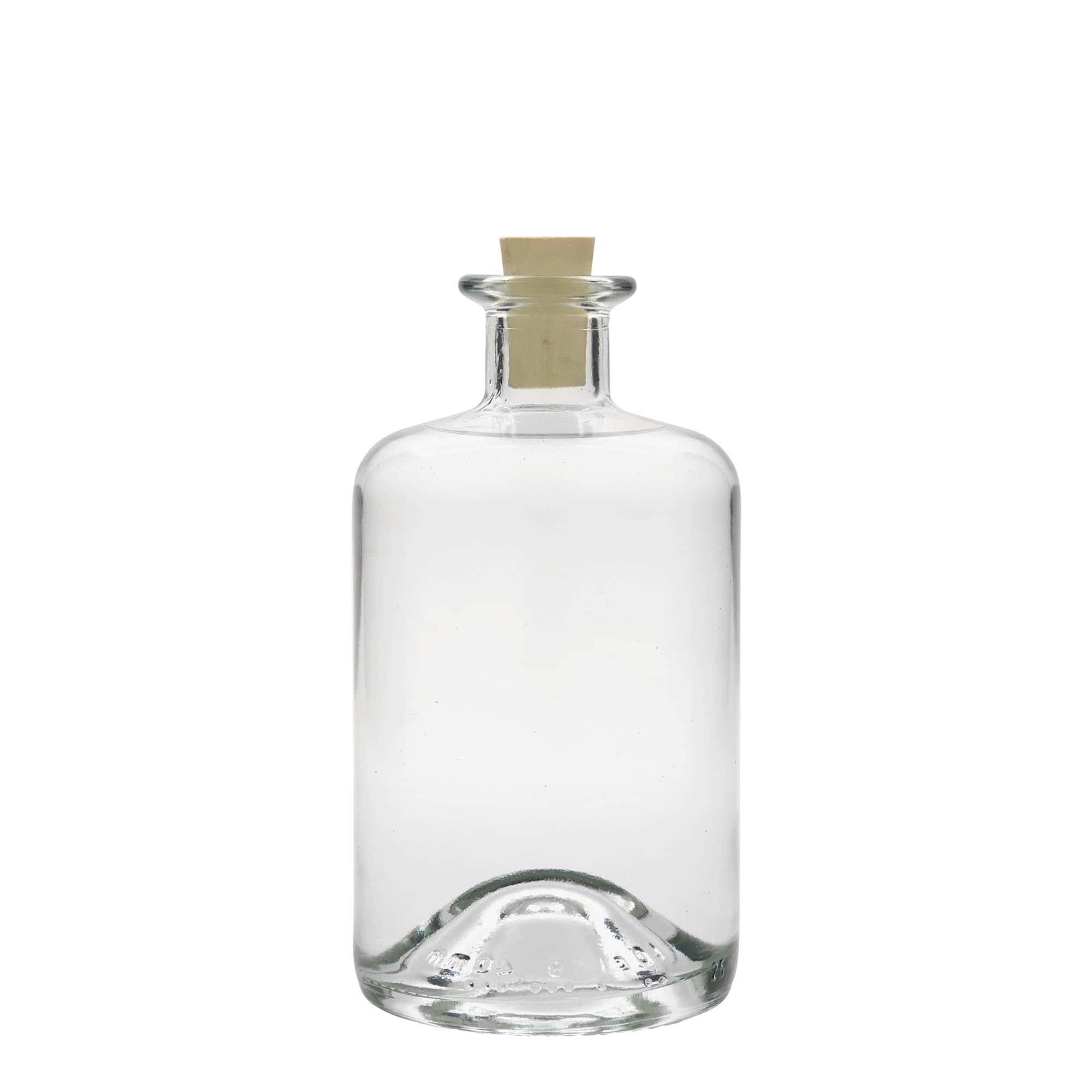 500 ml glasflaska apotekare, öppning: kork