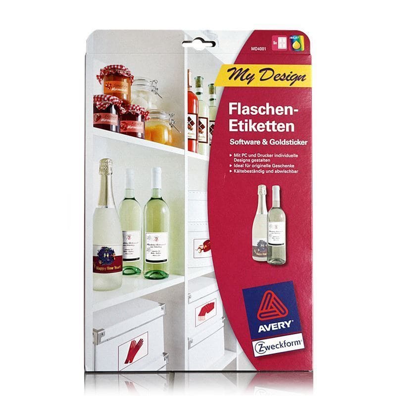 Självhäftande etiketter, 20 ark, papper, vitt Självhäftande etiketter, 20 ark, papper, vitt