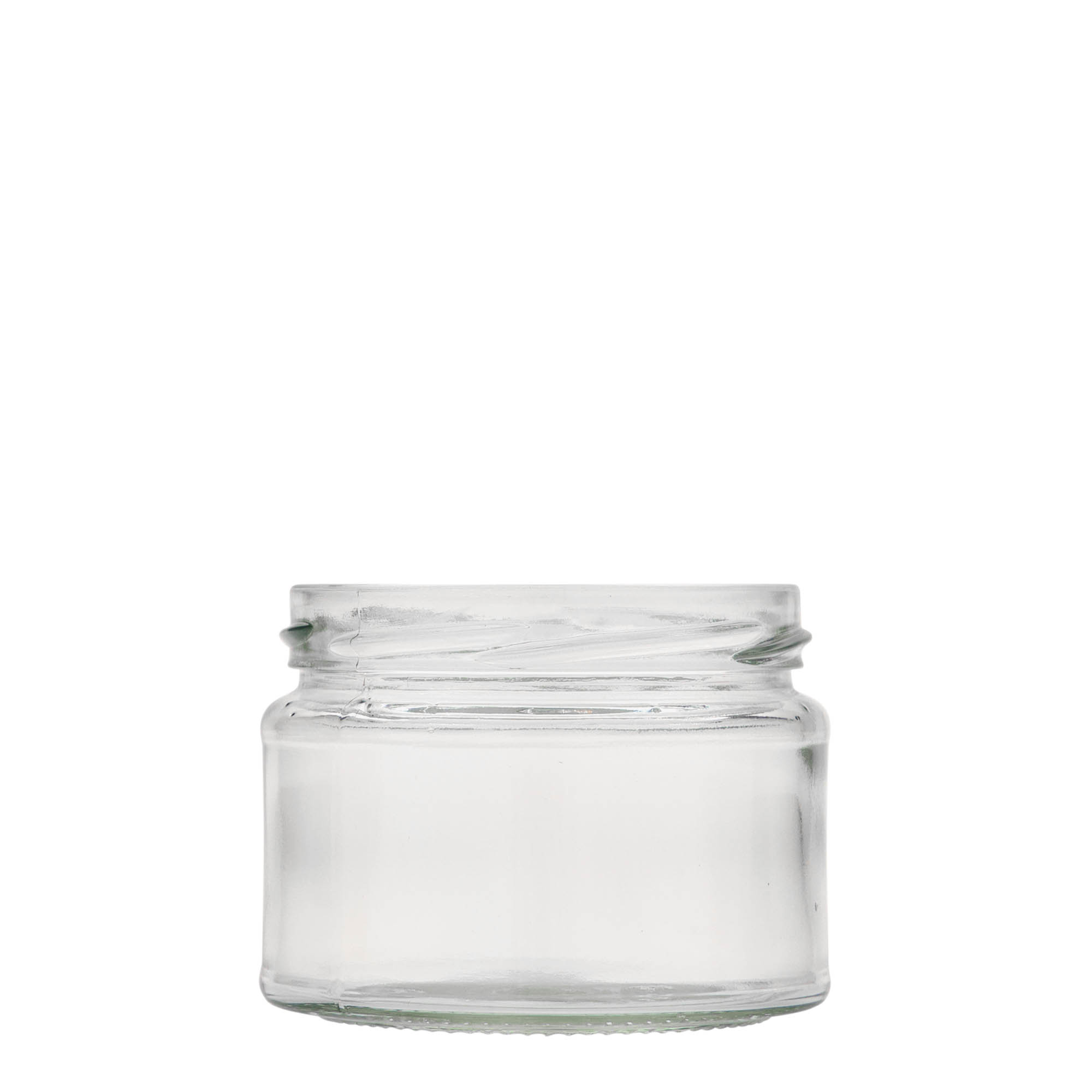 280 ml platt runt glas, öppning: Twist-Off (TO 82) 280 ml platt runt glas, öppning: Twist-Off (TO 82)