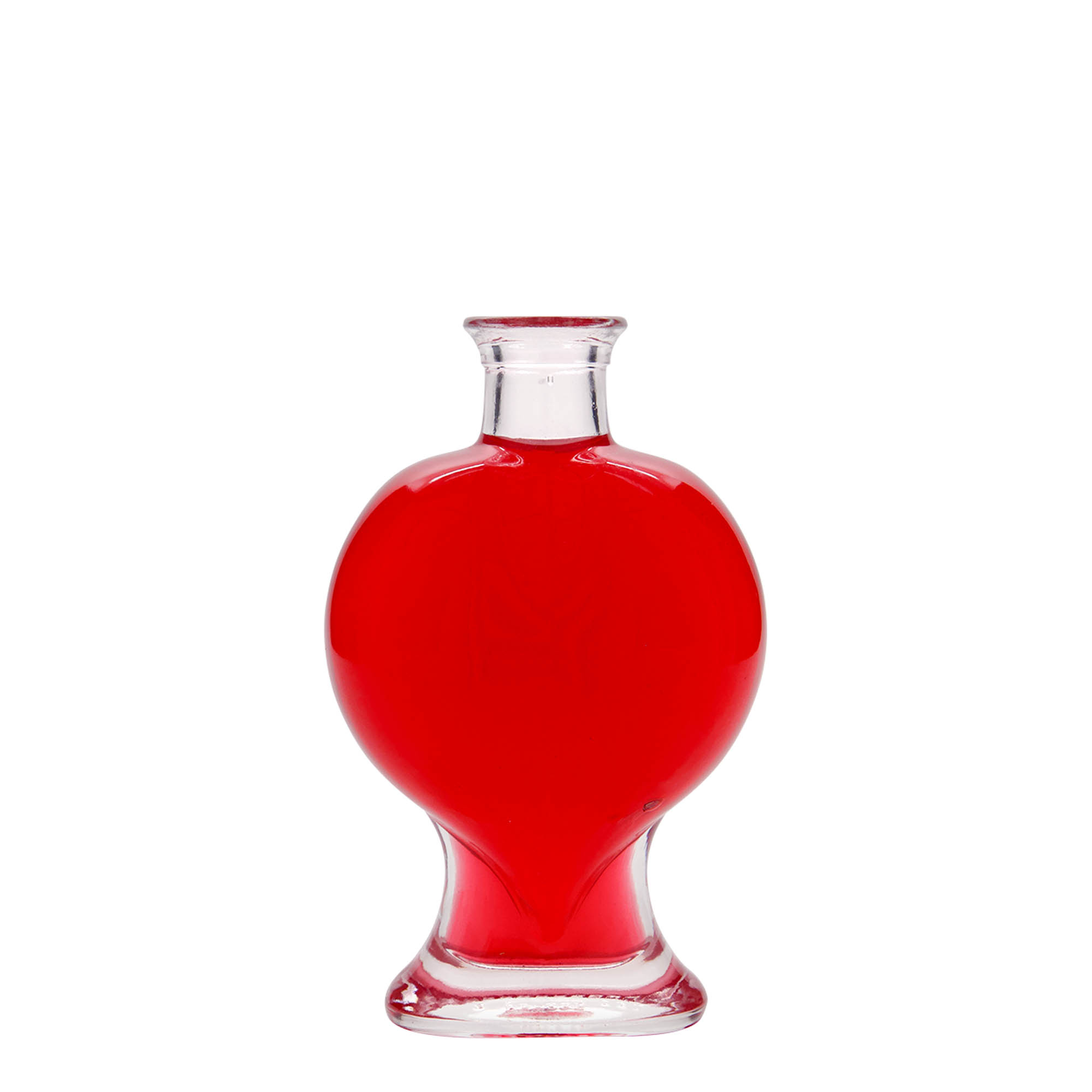 200 ml glasflaska 'Hjärta', öppning: kork
