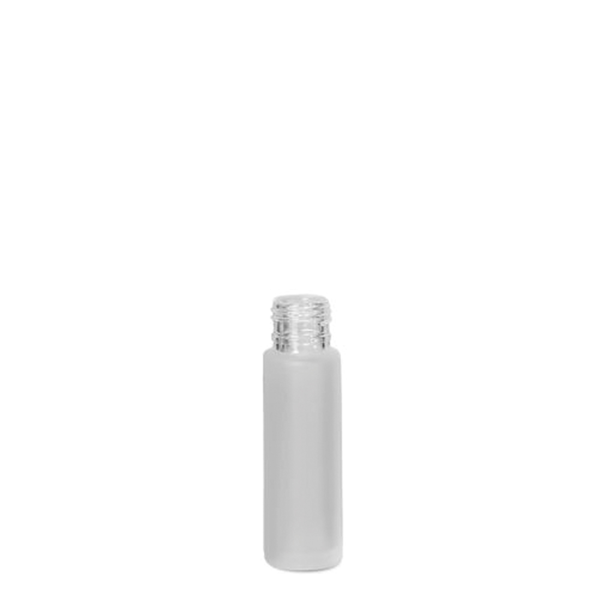 10 ml roll-on-flaska, glas, frostad, öppning: skruvlock