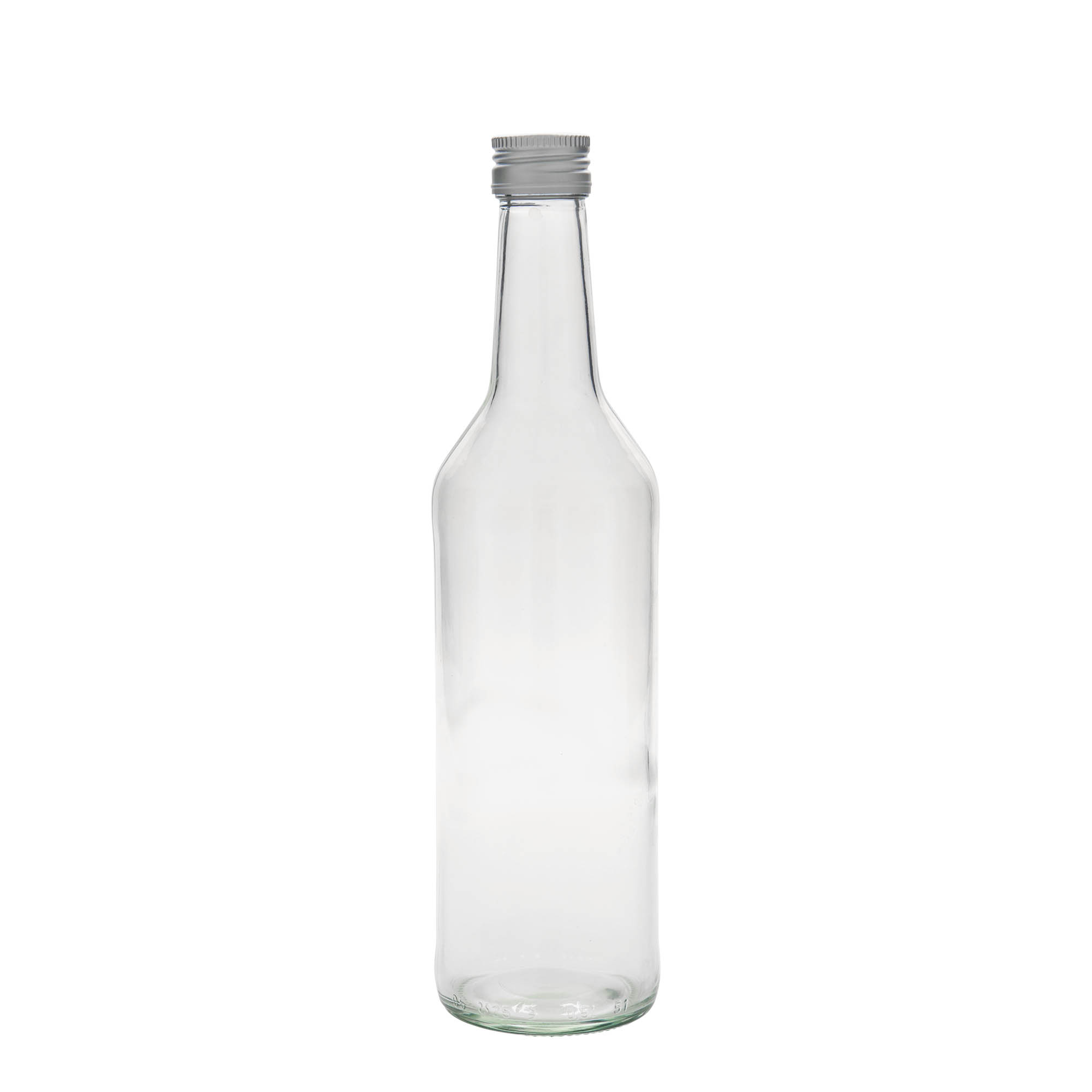 500 ml glasflaska med rak hals, öppning: PP 28