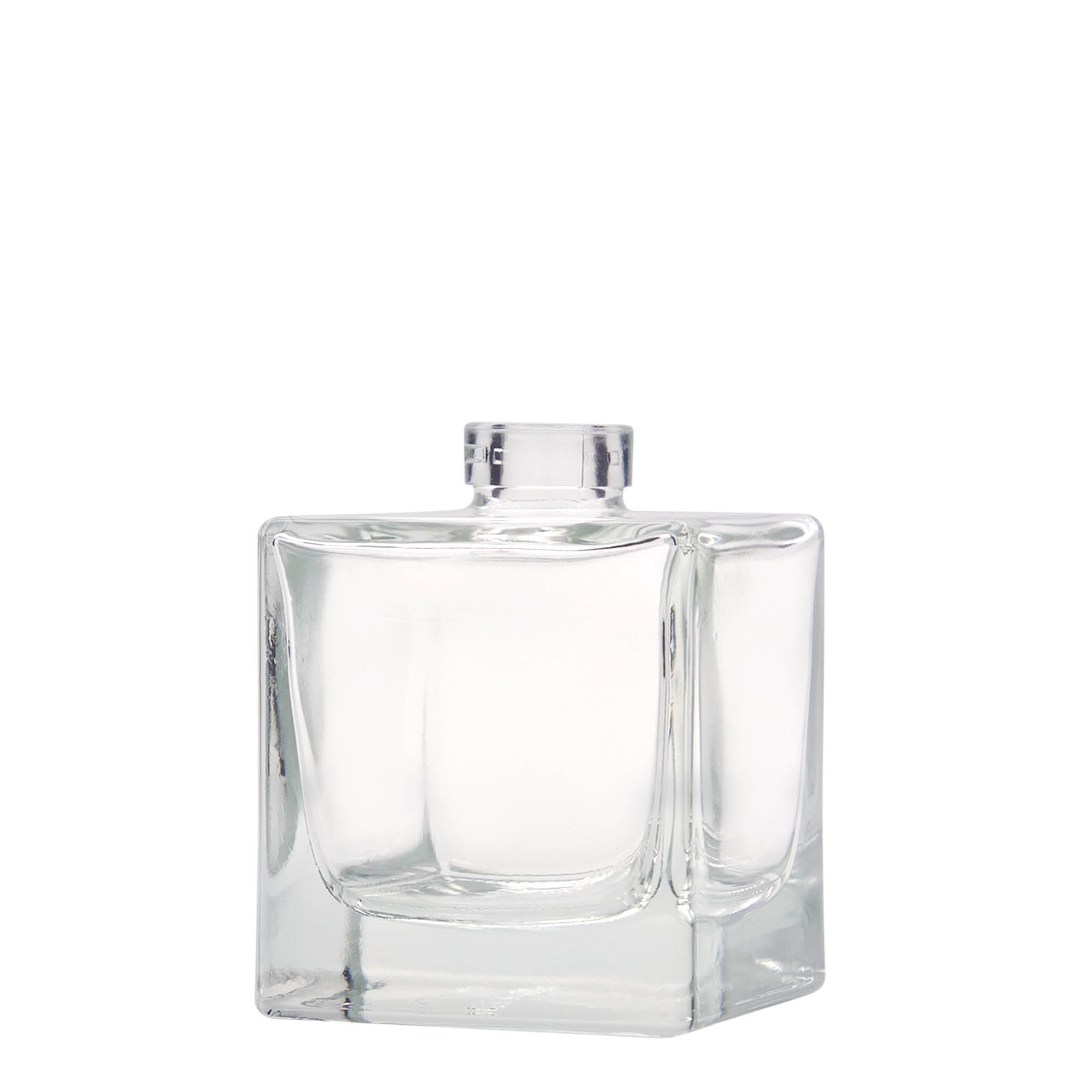 200 ml glasflaska 'Cube', kvadratisk, mynning: kork
