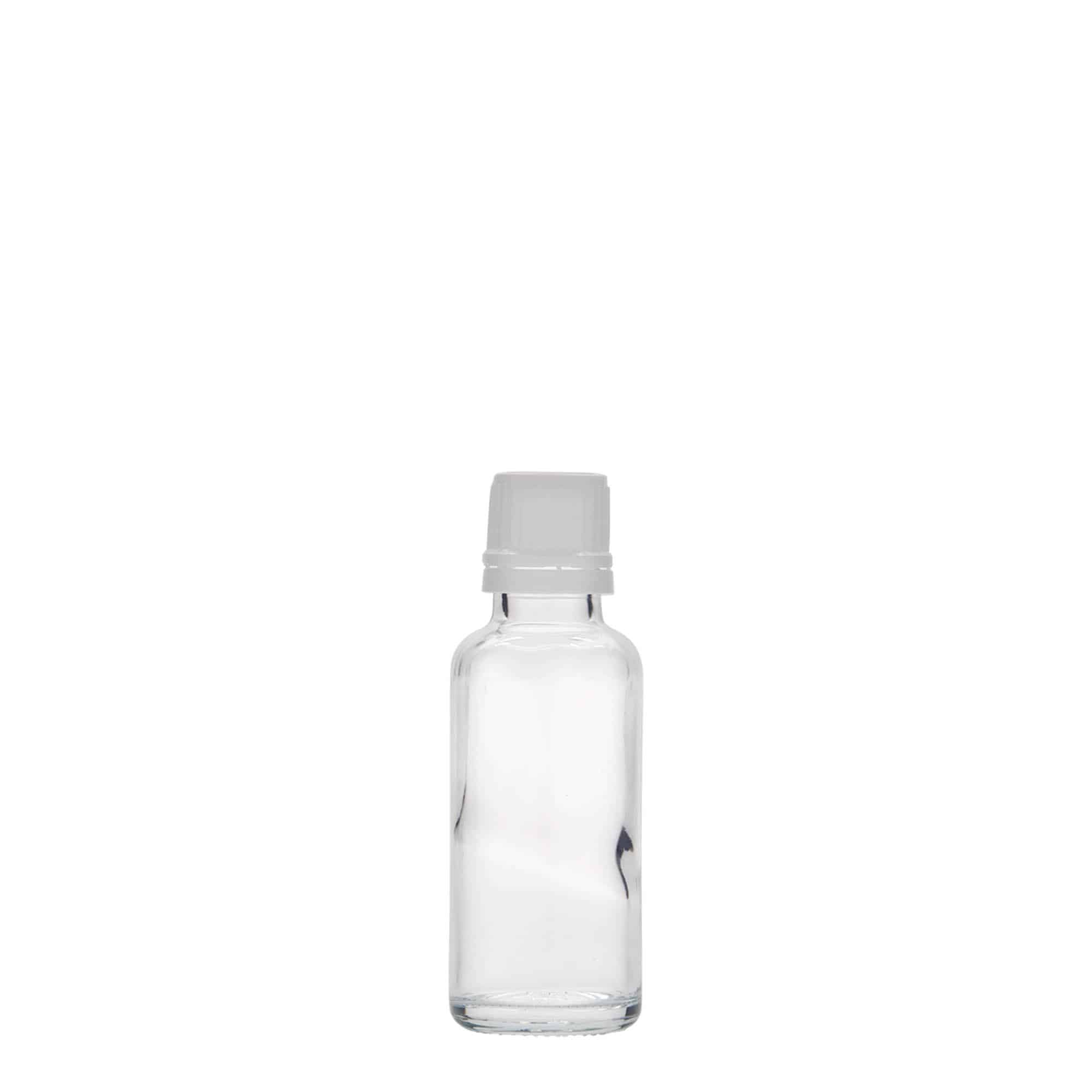 30 ml medicinflaska, glas, mynning: DIN 18