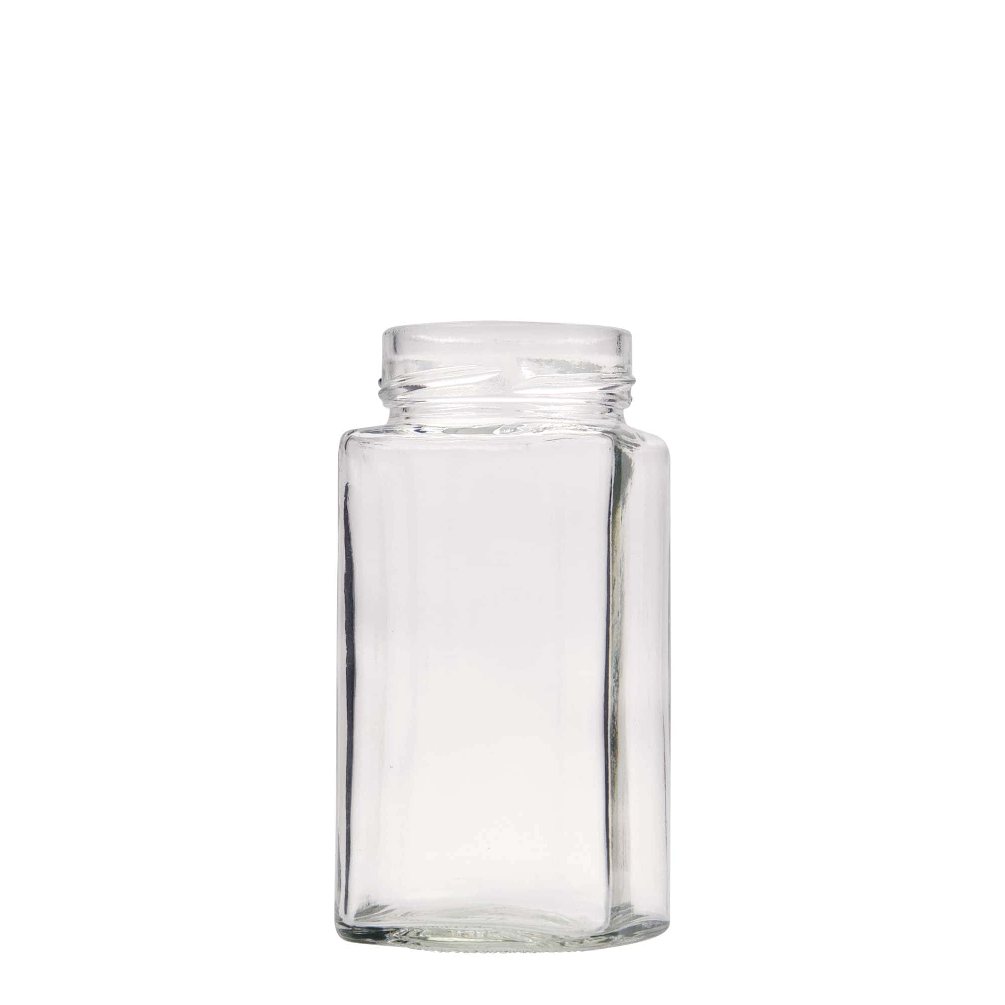 314 ml fyrkantigt glas 'Funny', öppning: Deep-Twist-Off (DTO 58)