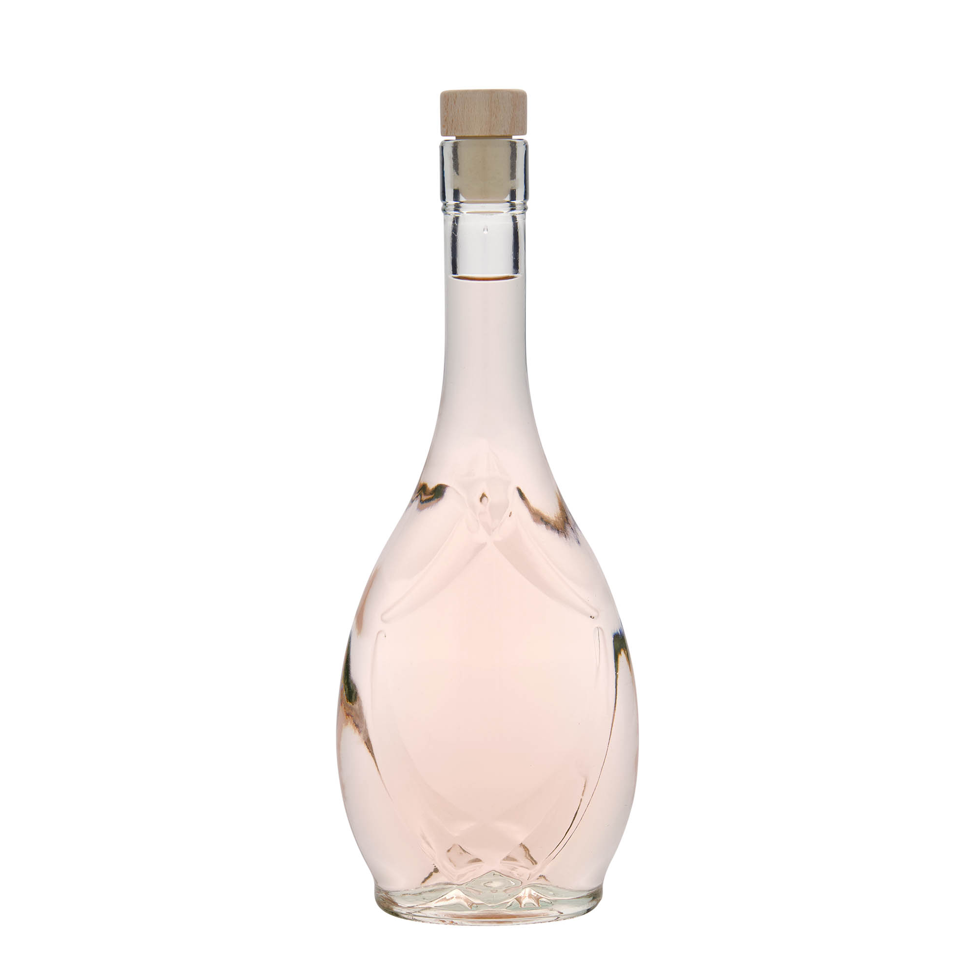 500 ml glasflaska 'Saragossa', oval, öppning: kork