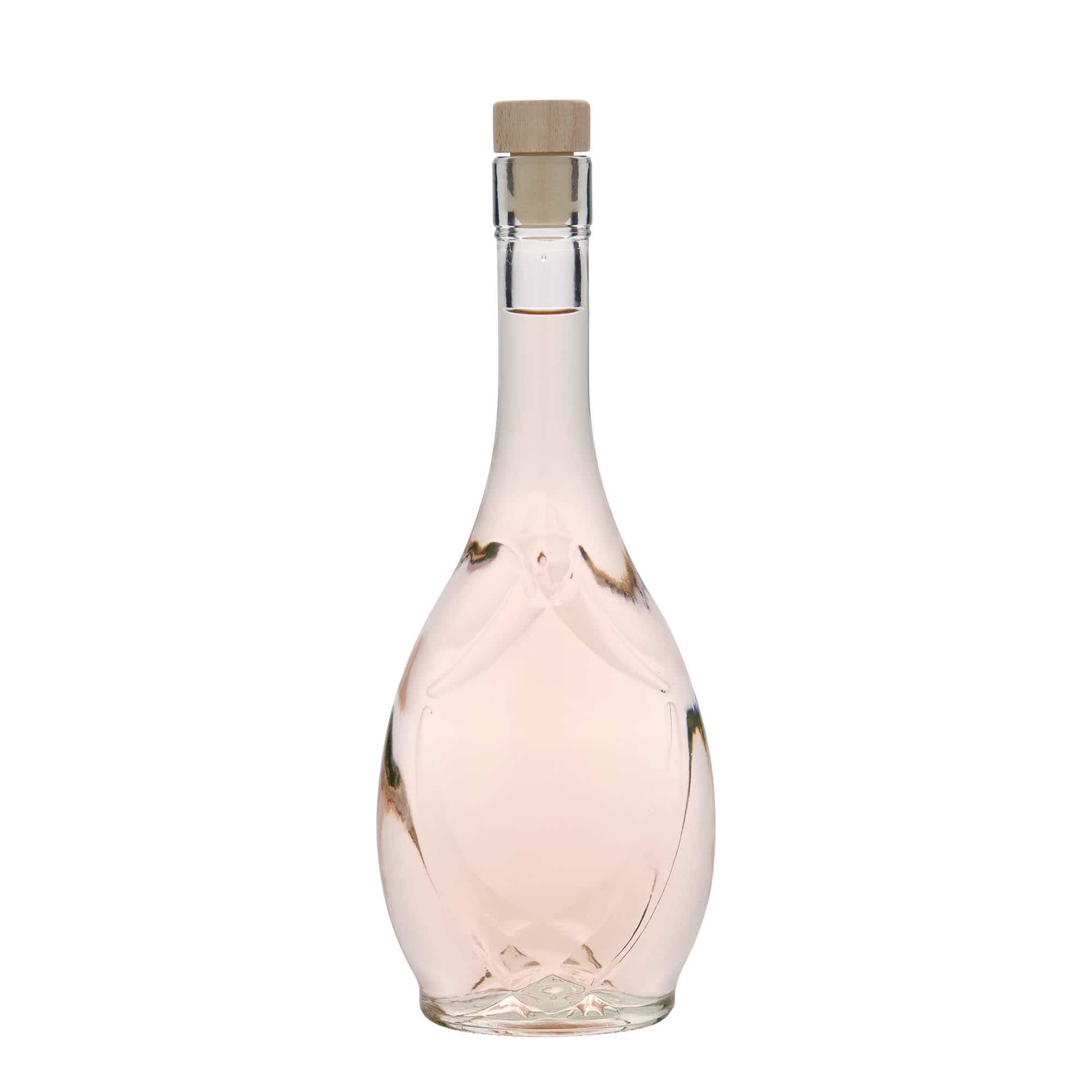 500 ml glasflaska 'Saragossa', oval, öppning: kork