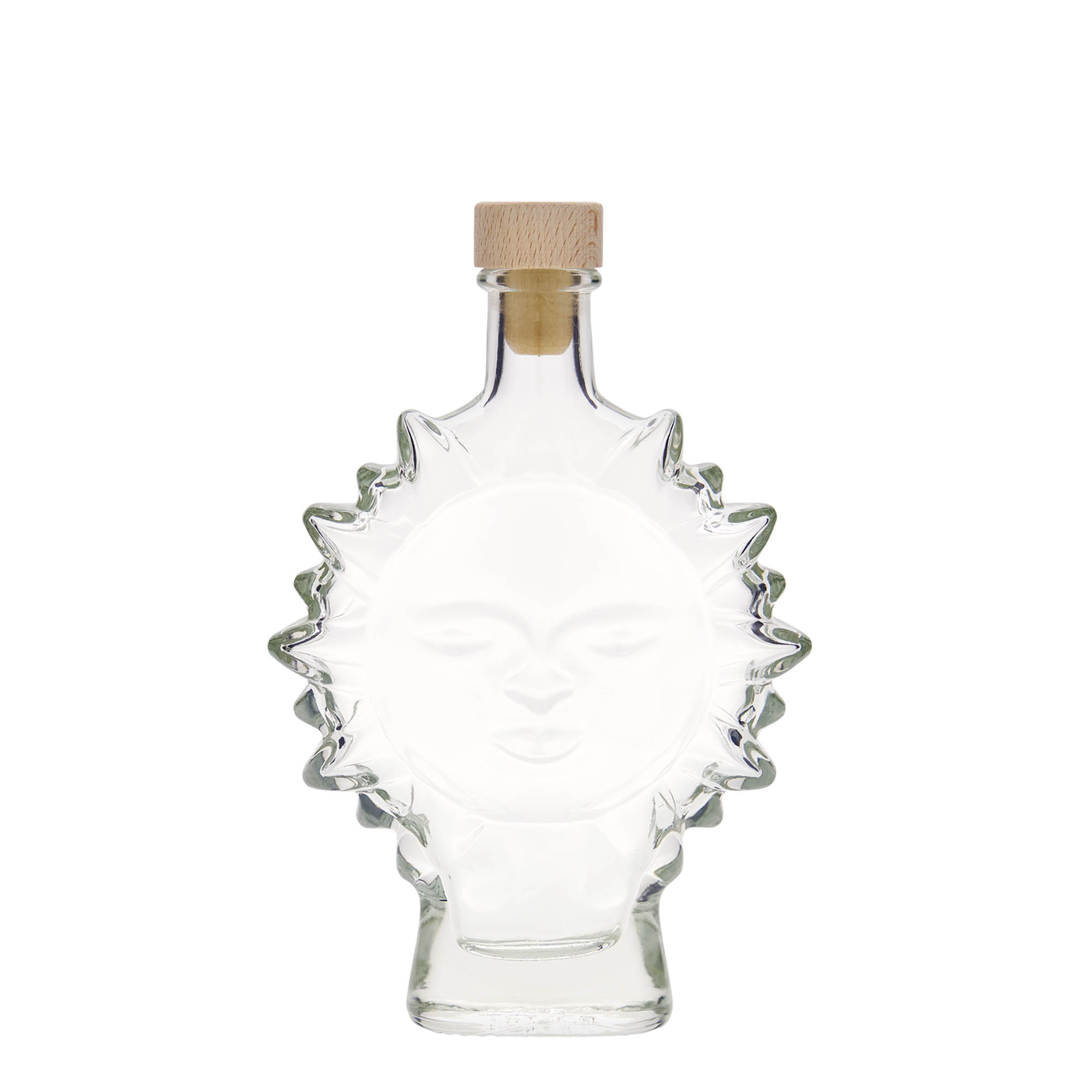 200 ml glasflaska 'Sonne', öppning: kork