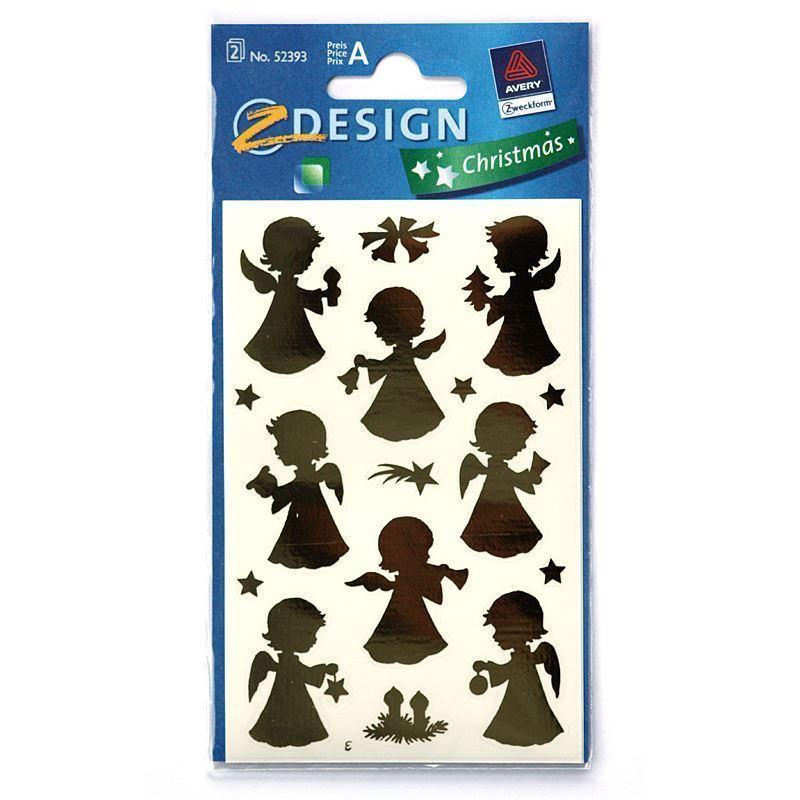 Zweckform Klistermärken 'Ängel', papper, guld Zweckform Klistermärken 'Ängel', papper, guld