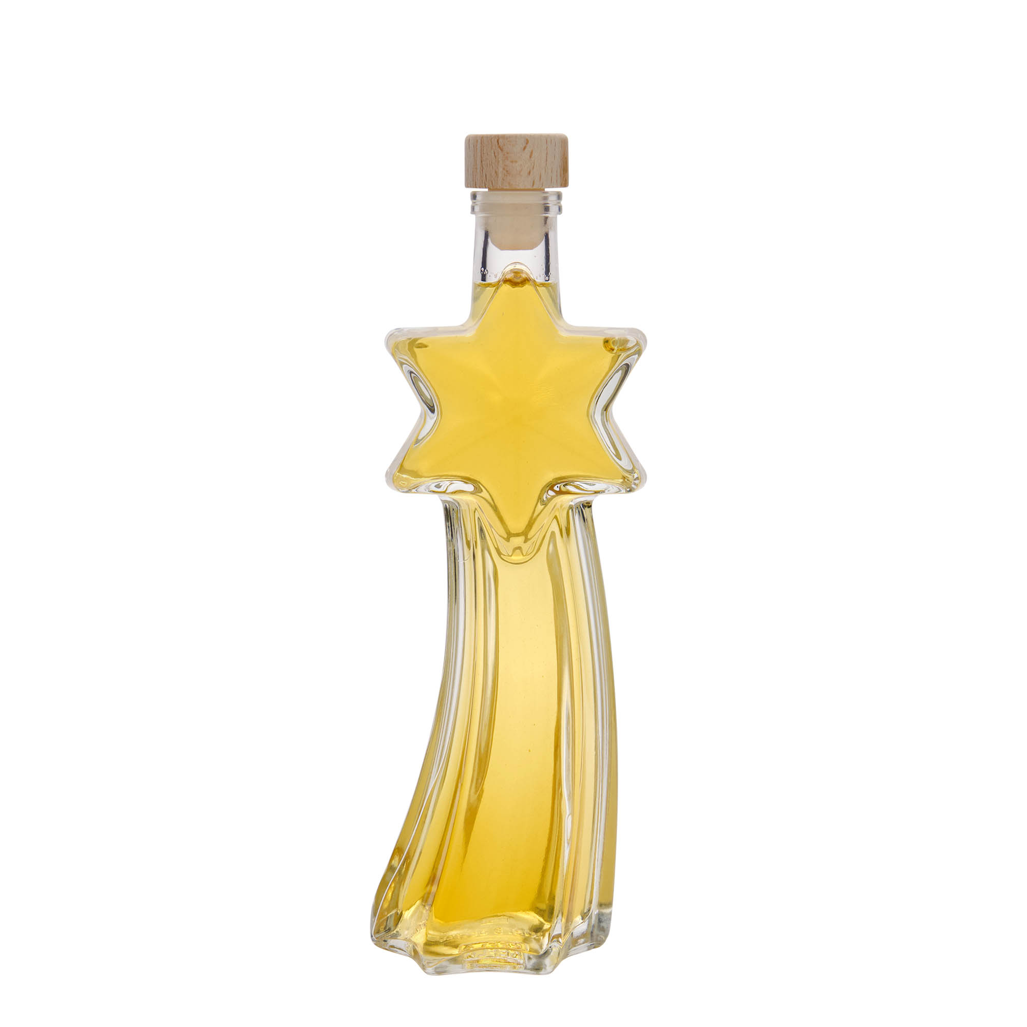 200 ml glasflaska 'Stjärnfall', öppning: kork