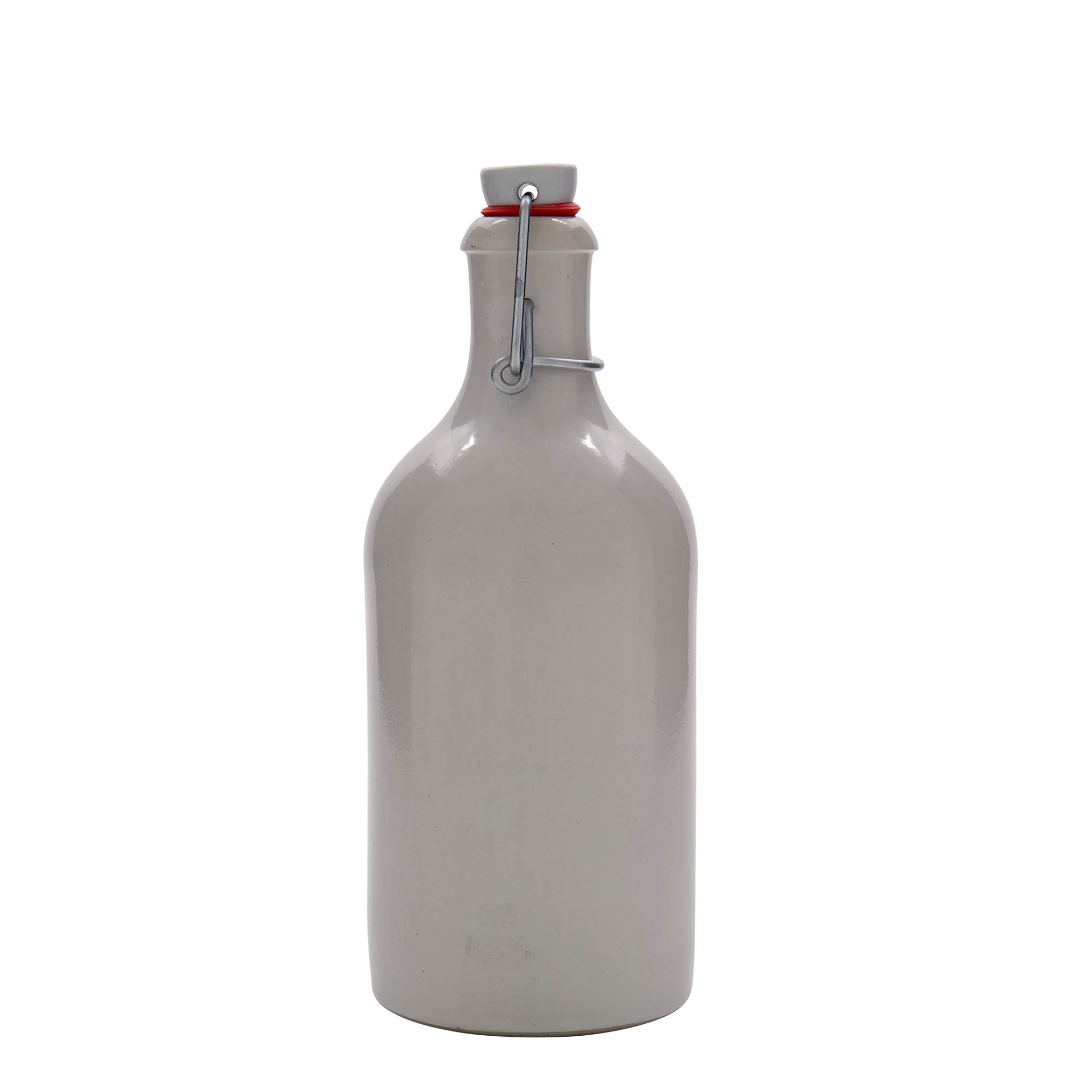 500 ml lerkrus, stengods, vitt, öppning: bygelstängning