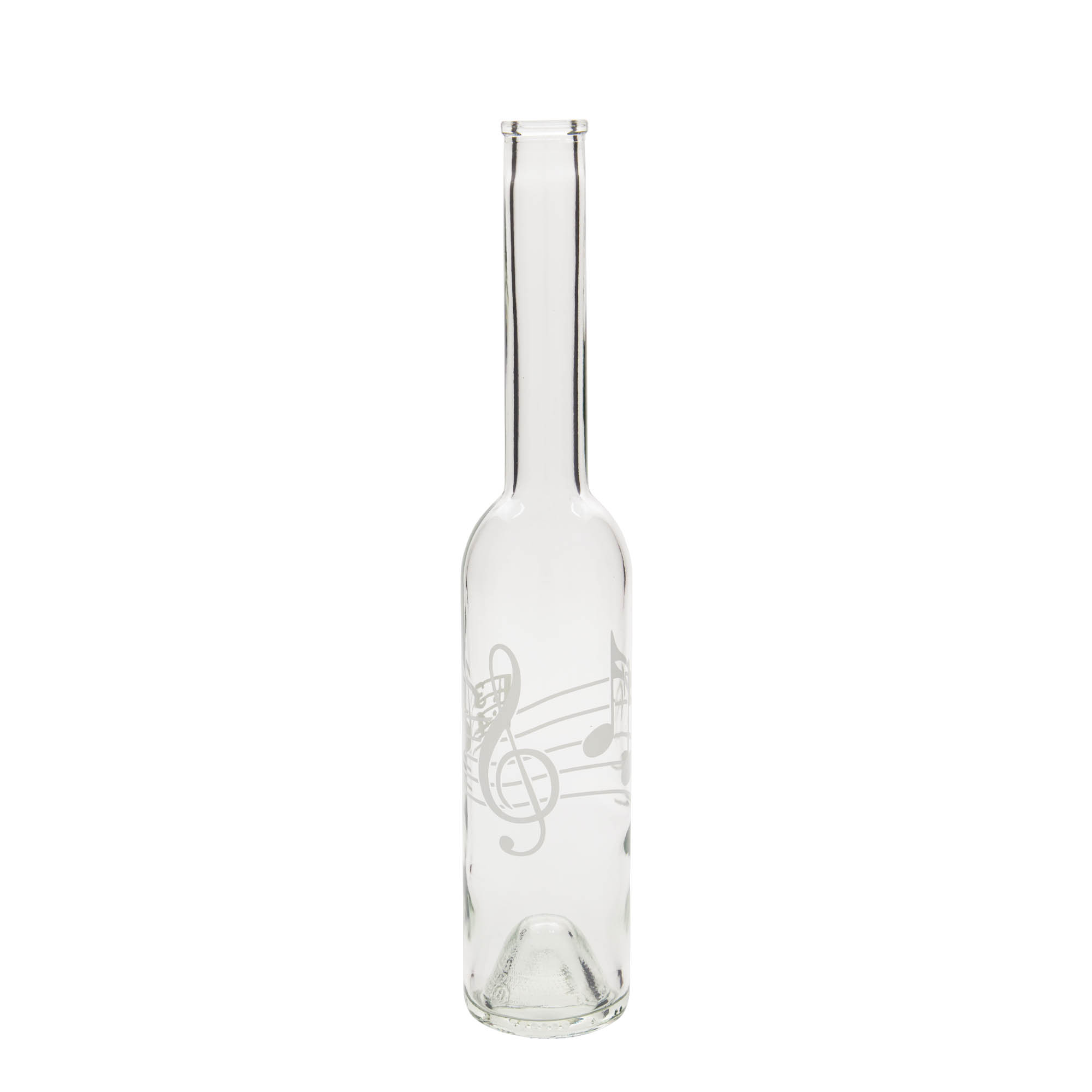 350 ml glasflaska 'Opera', motiv: musiknoter, öppning: kork