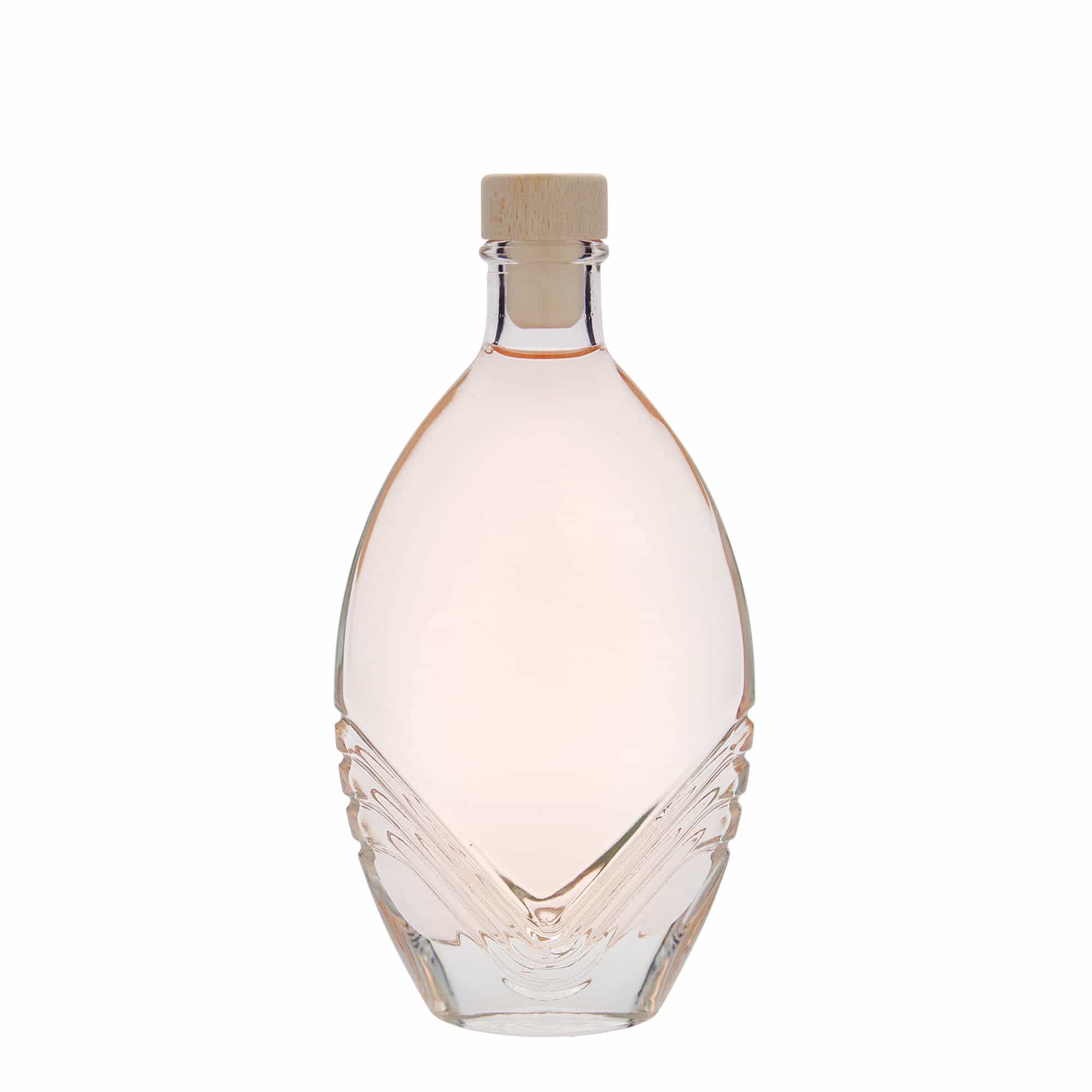 200 ml glasflaska 'Florence', oval, mynning: kork