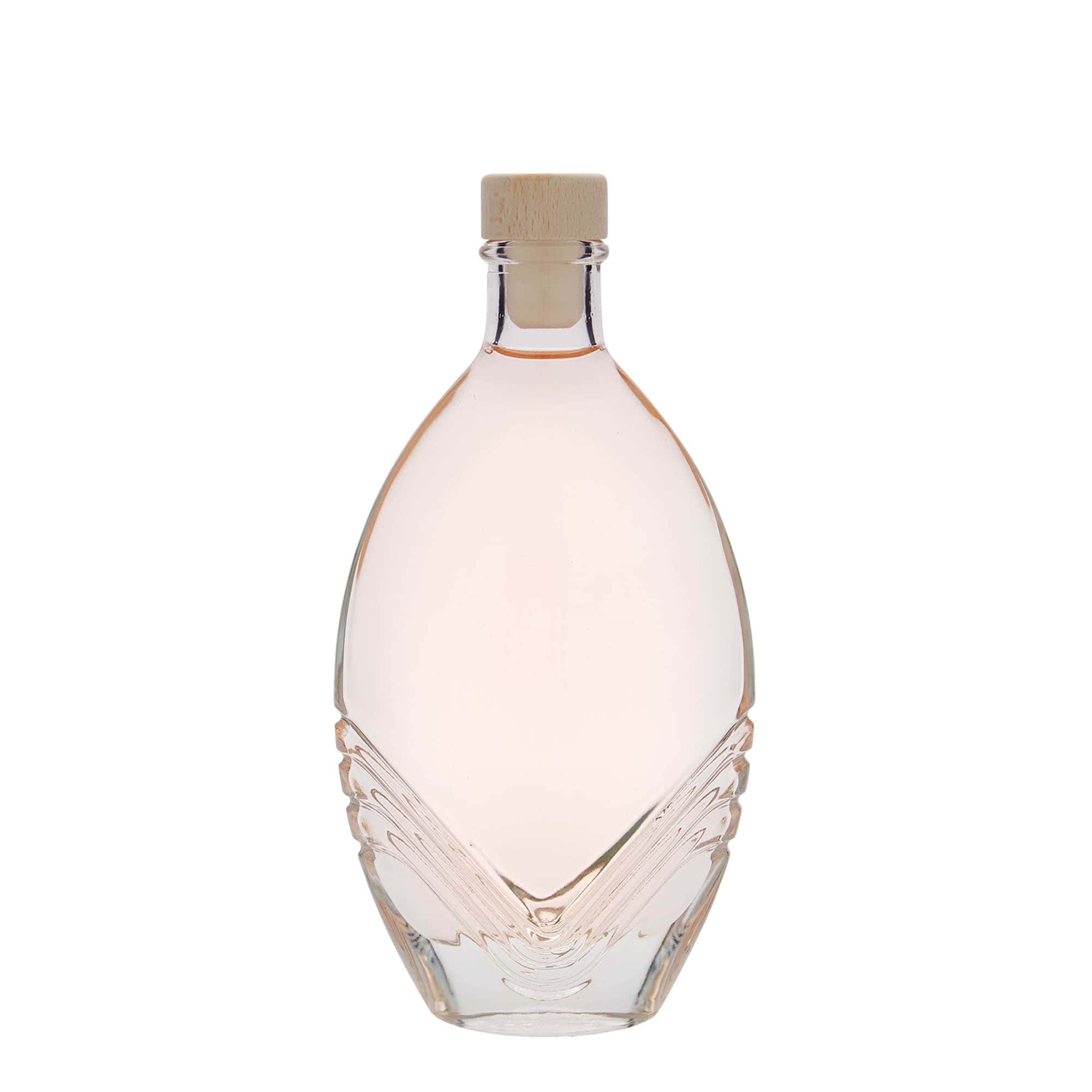 200 ml glasflaska 'Florence', oval, mynning: kork