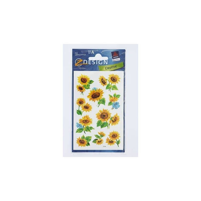 Självhäftande dekaler 'Solrosor', papper, flerfärgade Självhäftande dekaler 'Solrosor', papper, flerfärgade