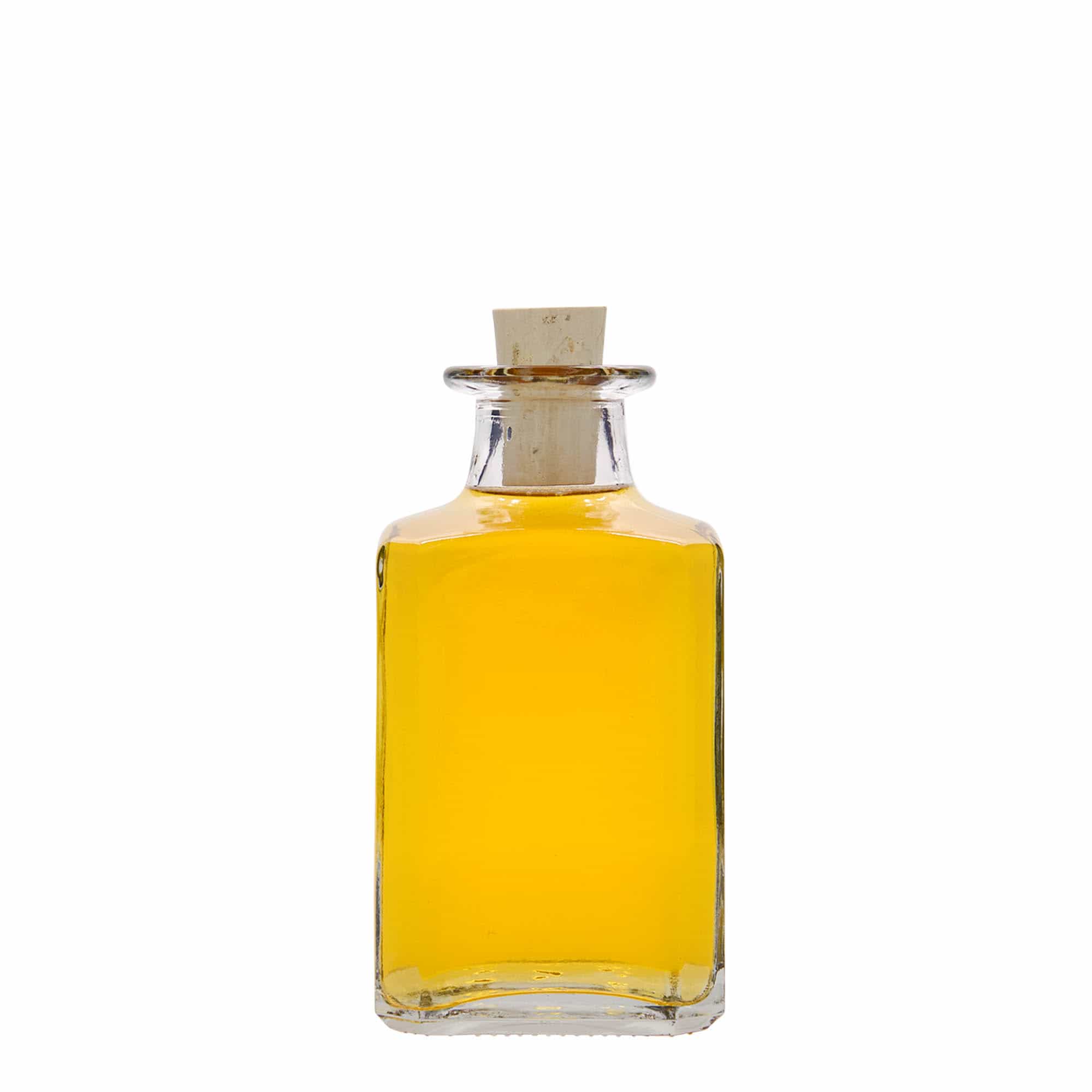 250 ml glasflaska 'Torben', kvadratisk, mynning: kork