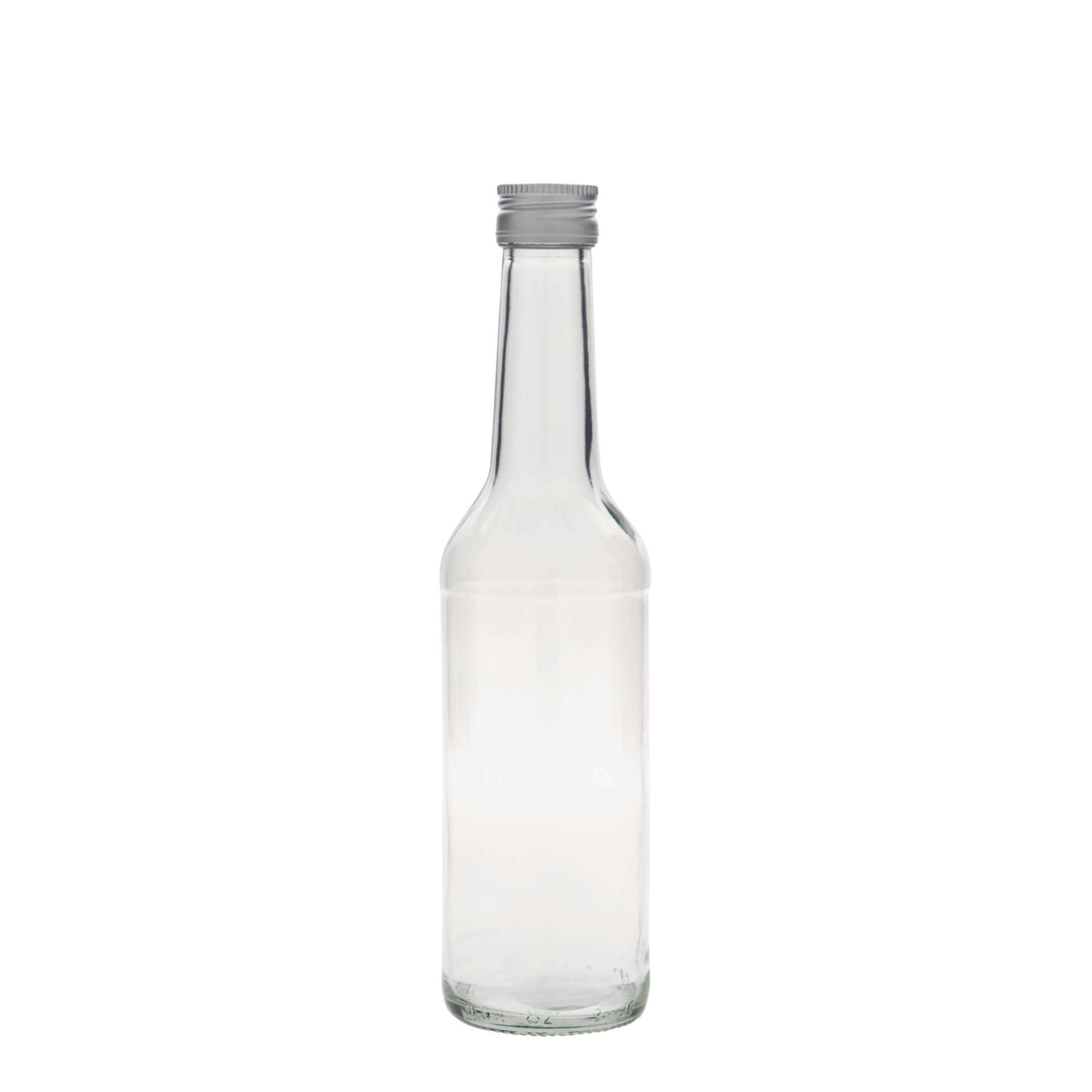 350 ml glasflaska med rak hals, öppning: PP 28