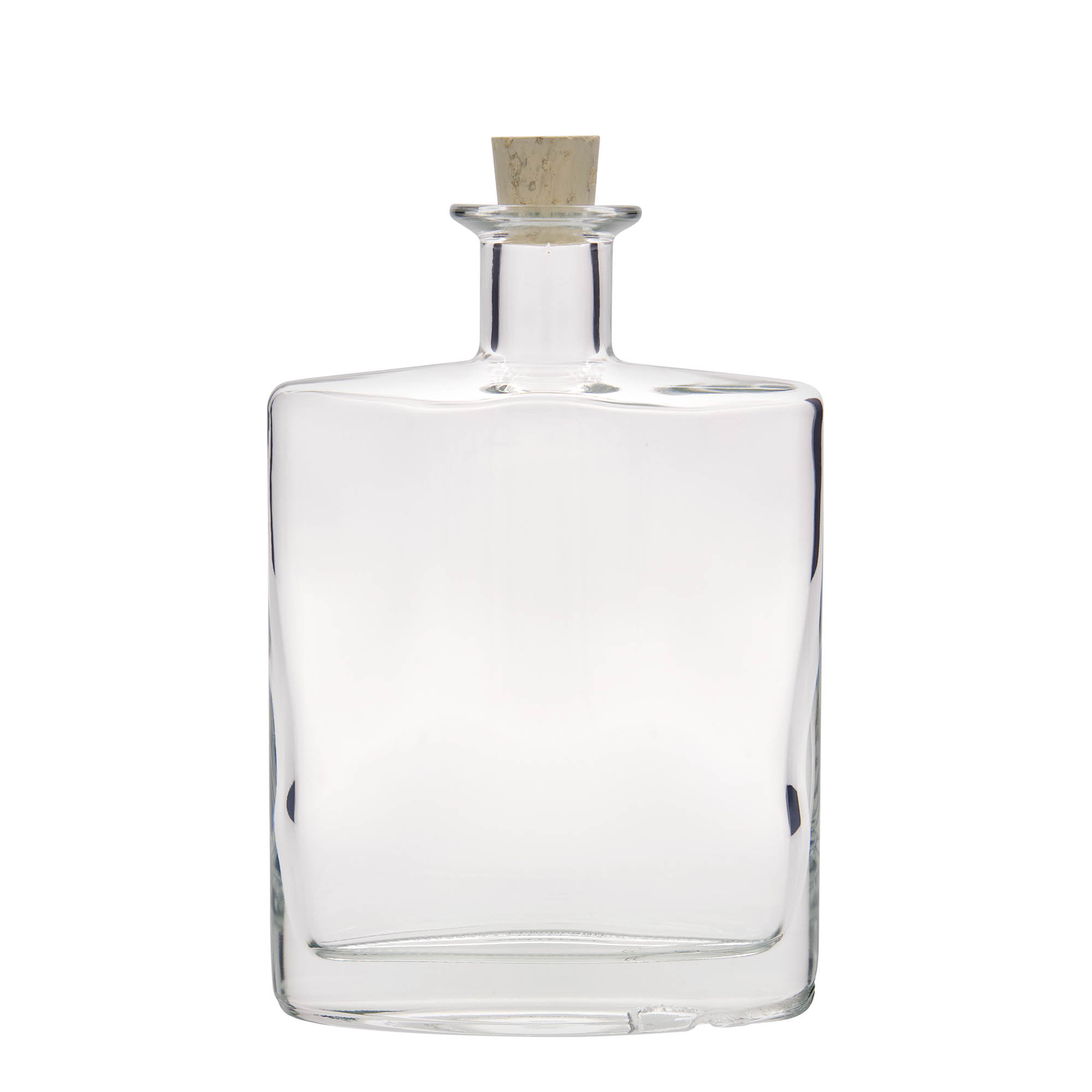 700 ml glasflaska 'Zorbas', oval, öppning: kork