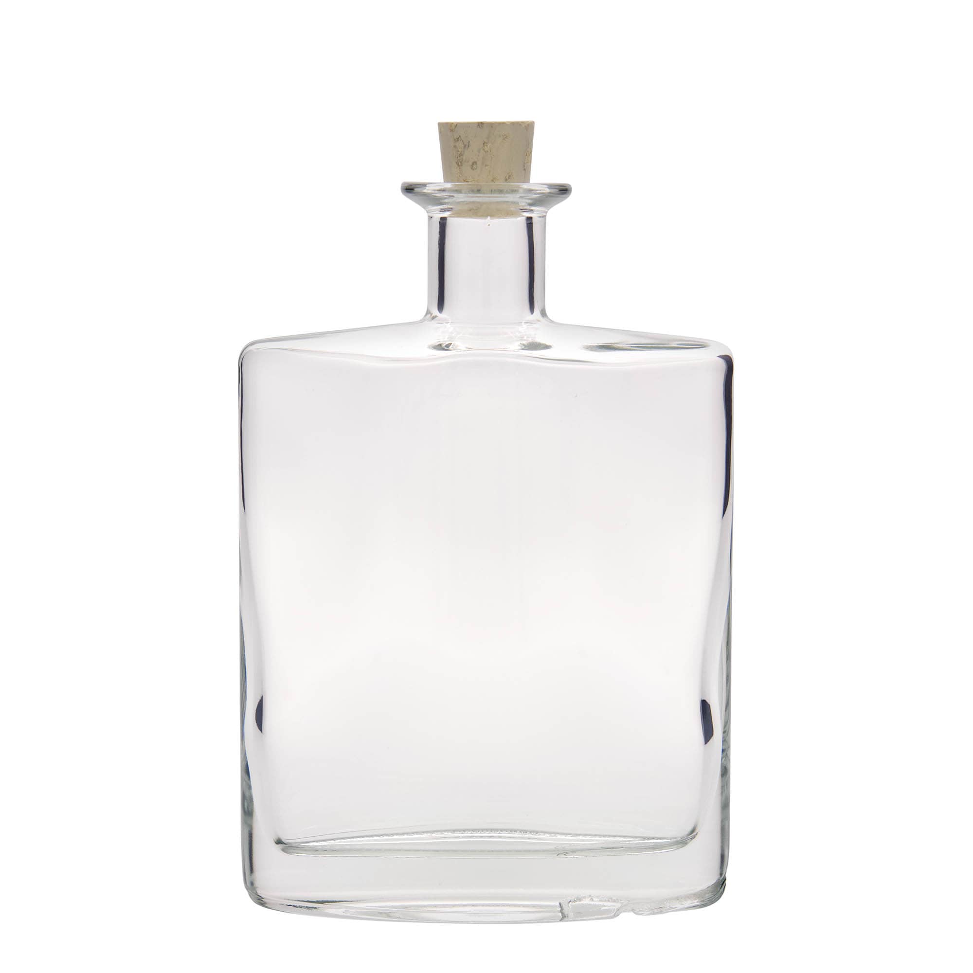 700 ml glasflaska 'Zorbas', oval, öppning: kork