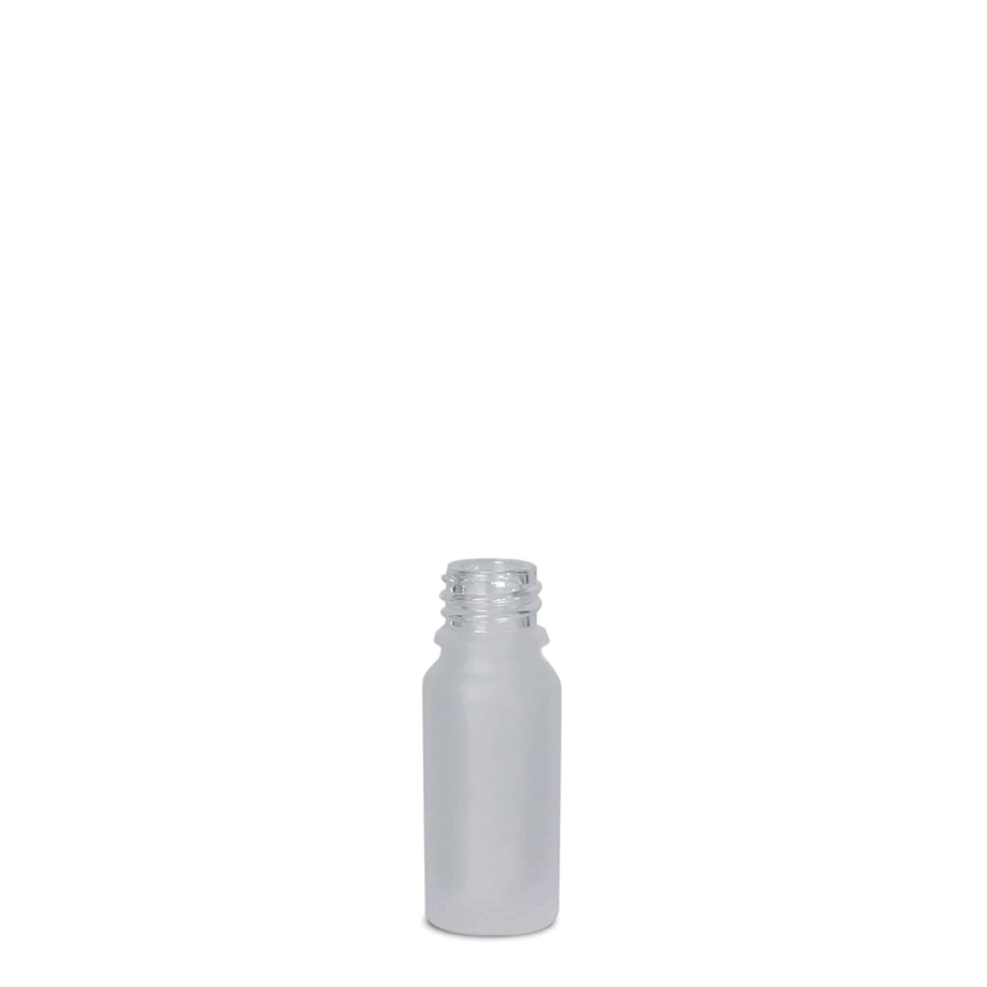 10 ml medicinflaska, glas, frostad, mynning: DIN 18 10 ml medicinflaska, glas, frostad, mynning: DIN 18