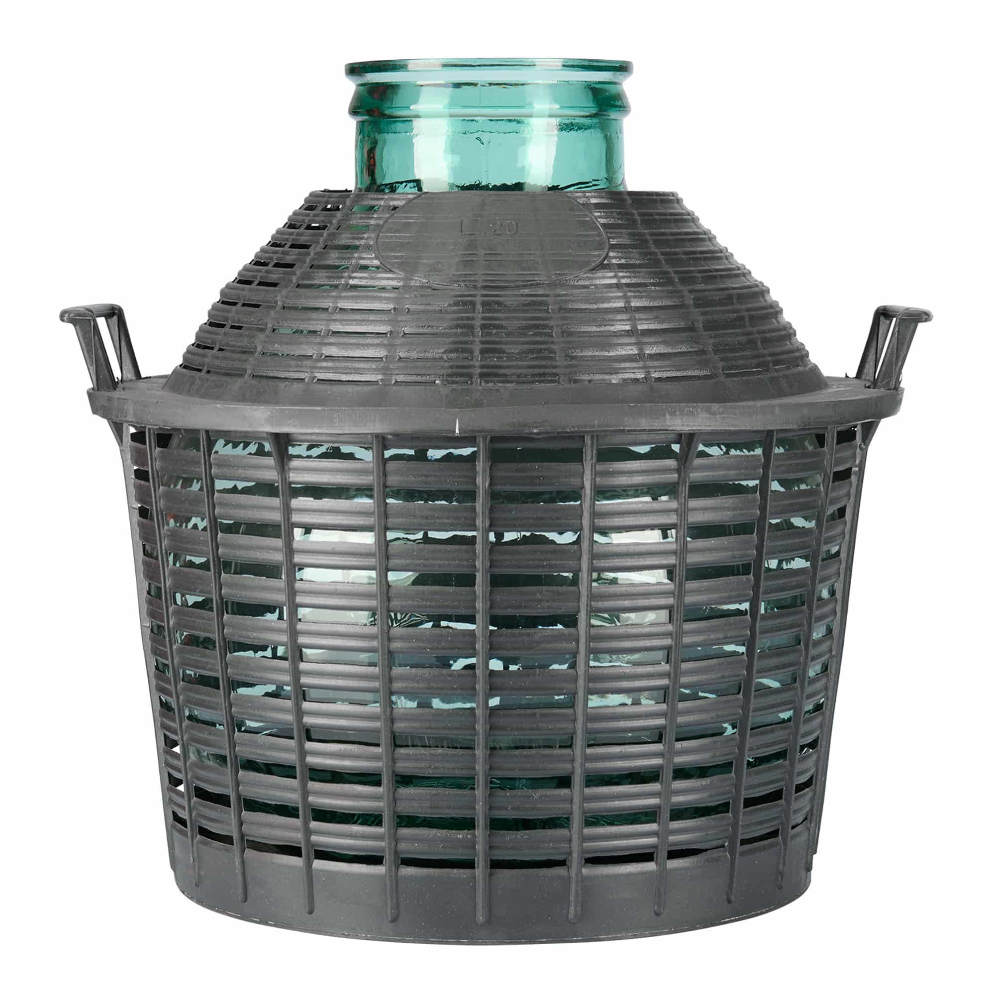 20 l ballongflaska bred hals, glas, mynning: snäpplock