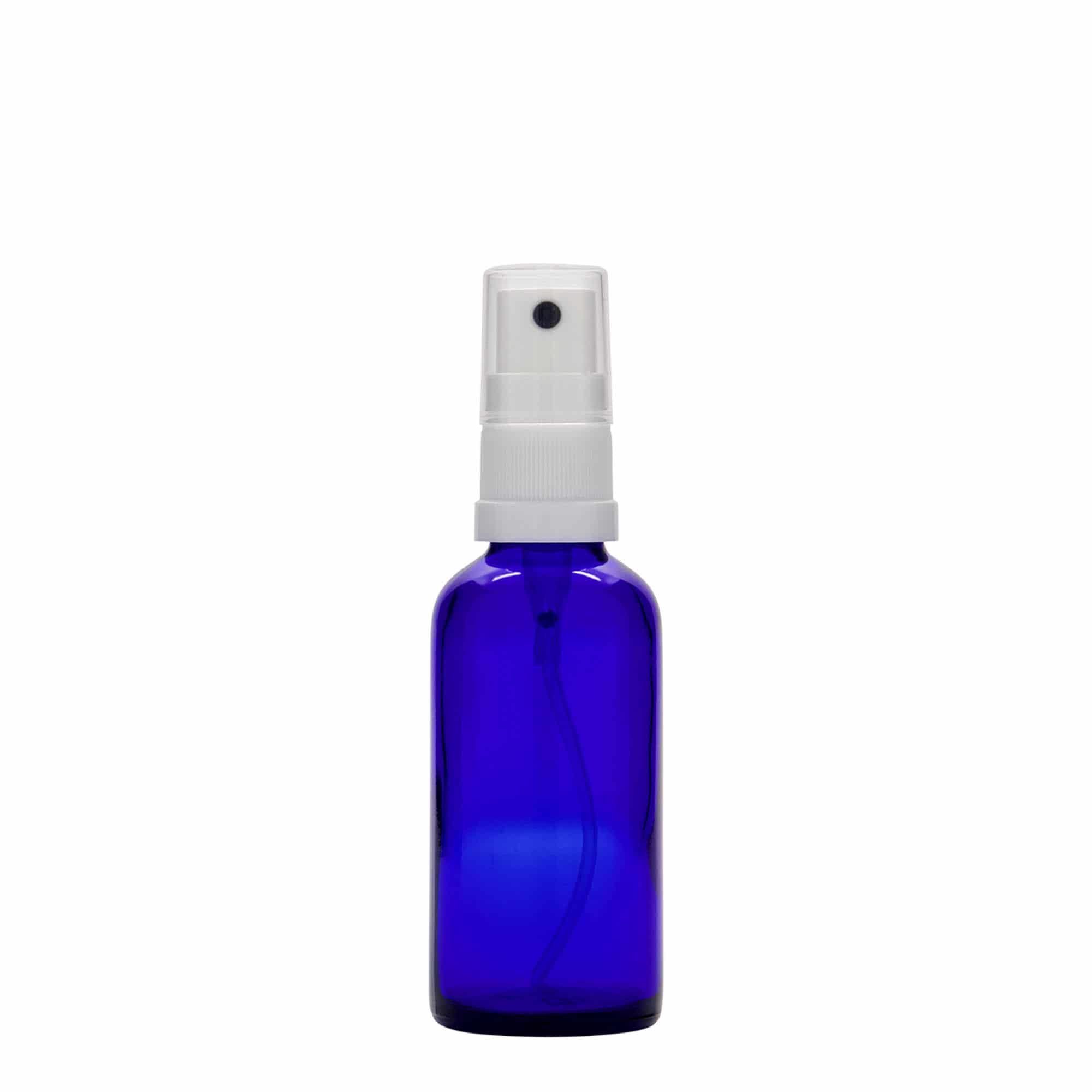 50 ml sprayflaska medicin, glas, kungsblå, mynning: DIN 18 50 ml sprayflaska medicin, glas, kungsblå, mynning: DIN 18