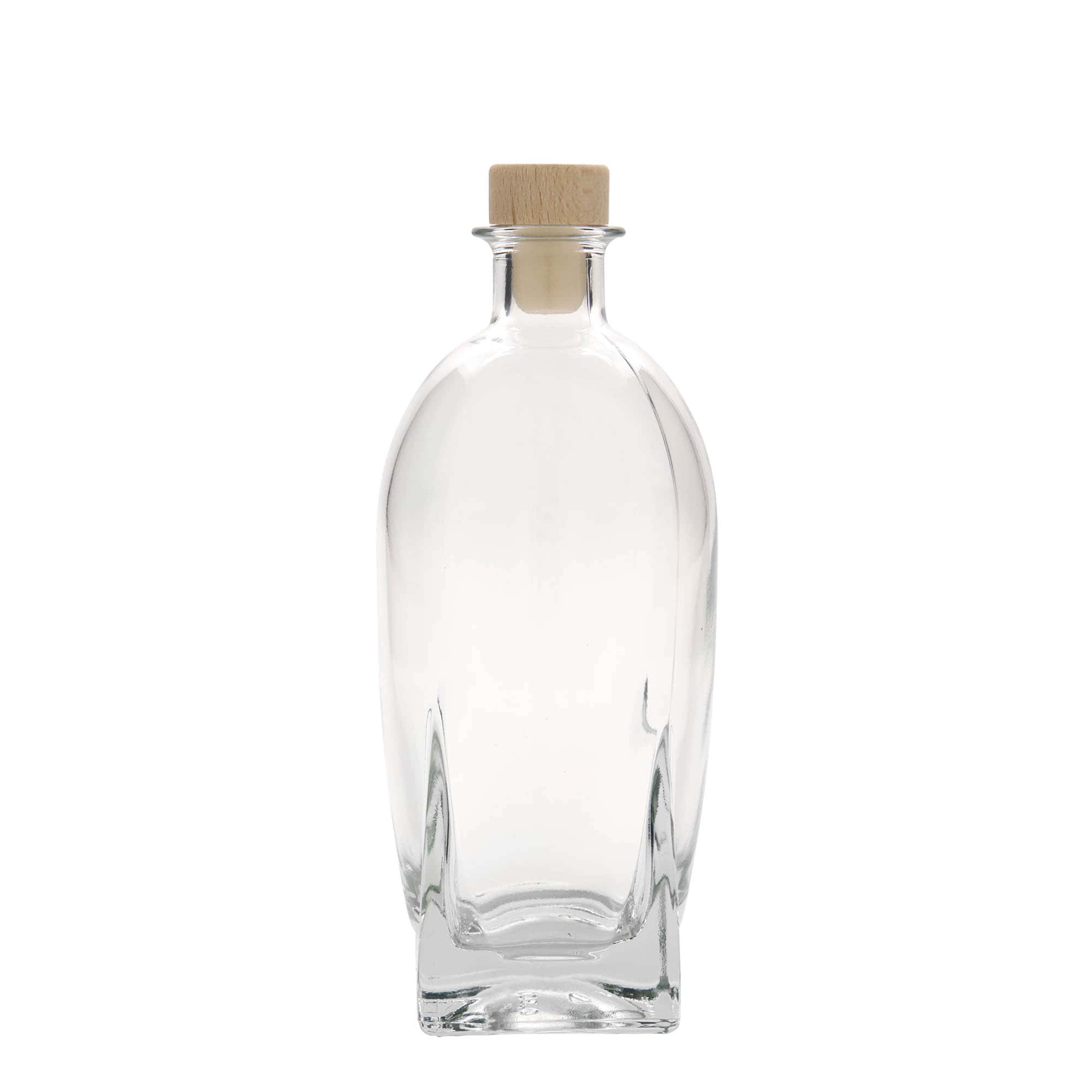 500 ml glasflaska 'Zino', fyrkantig, mynning: kork