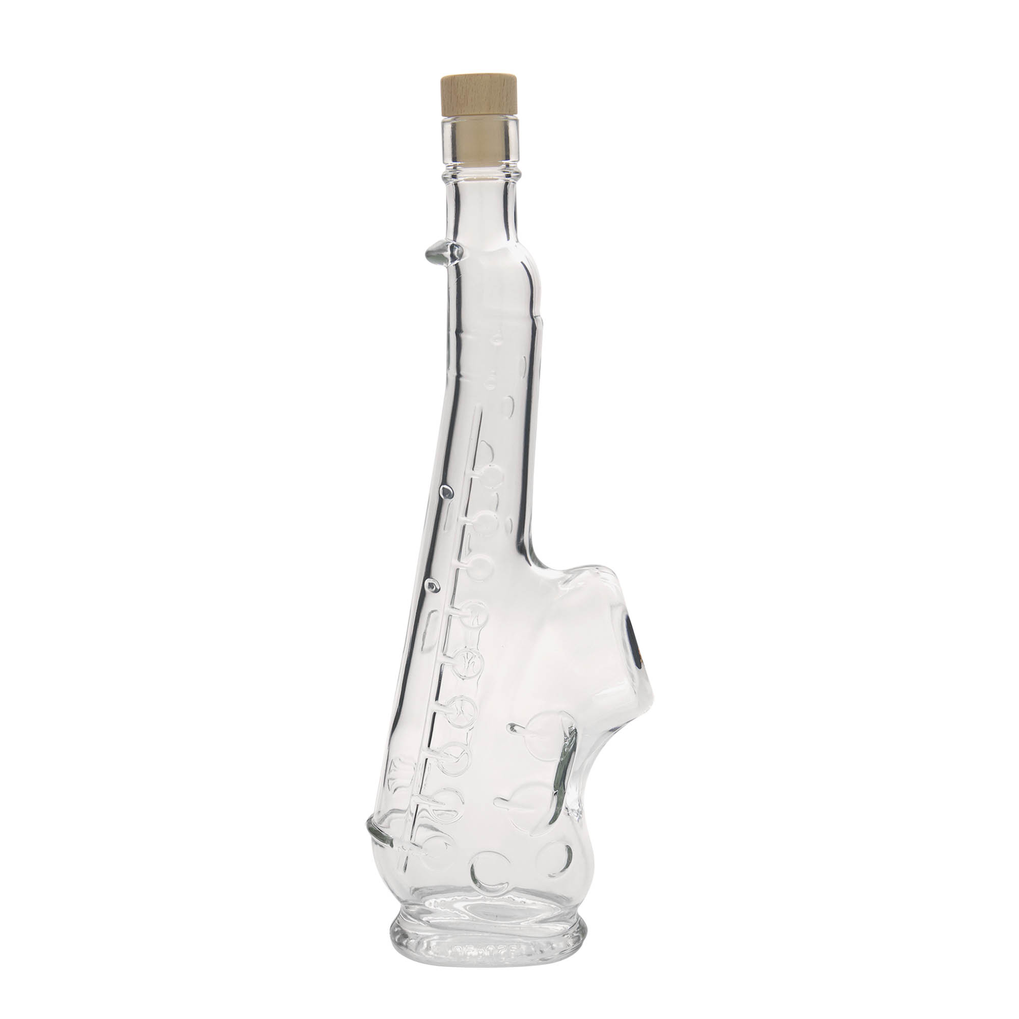 500 ml glasflaska 'Saxofon', öppning: kork