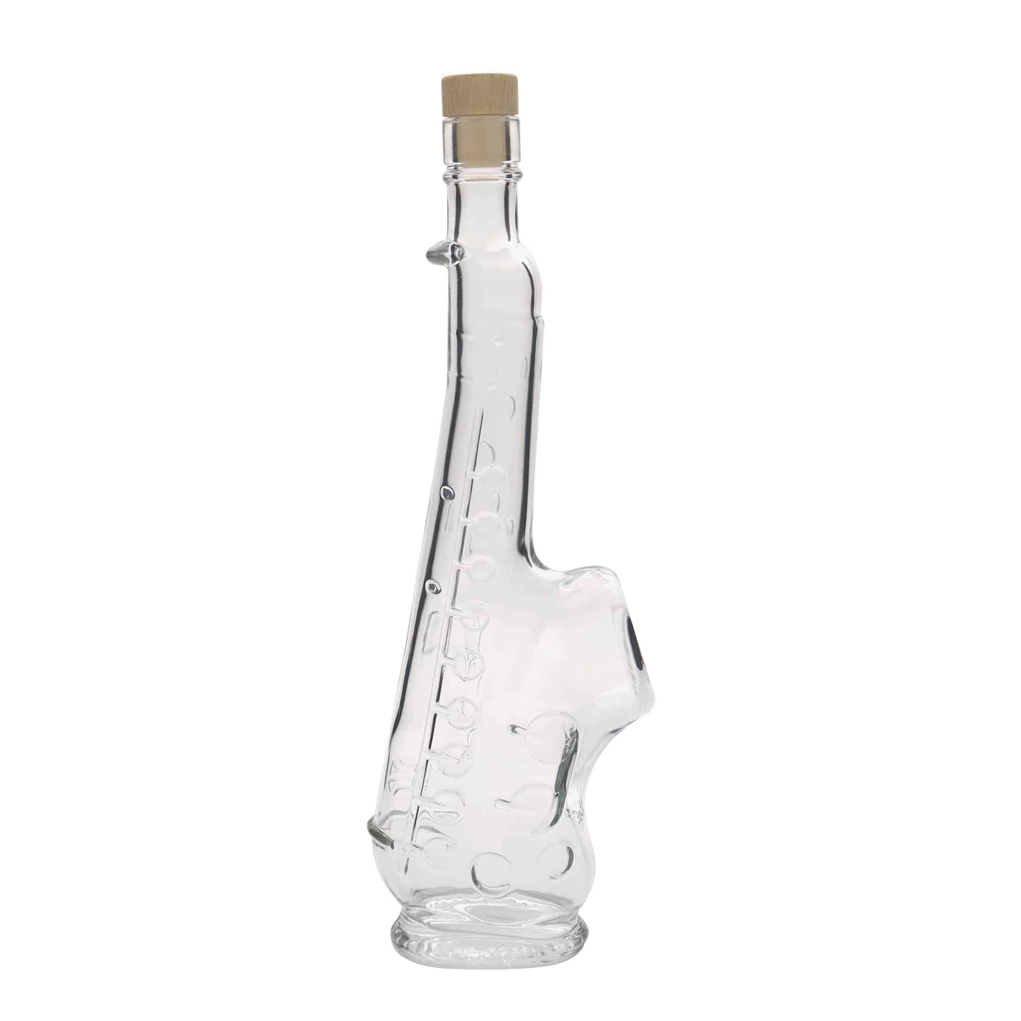 500 ml glasflaska 'Saxofon', öppning: kork