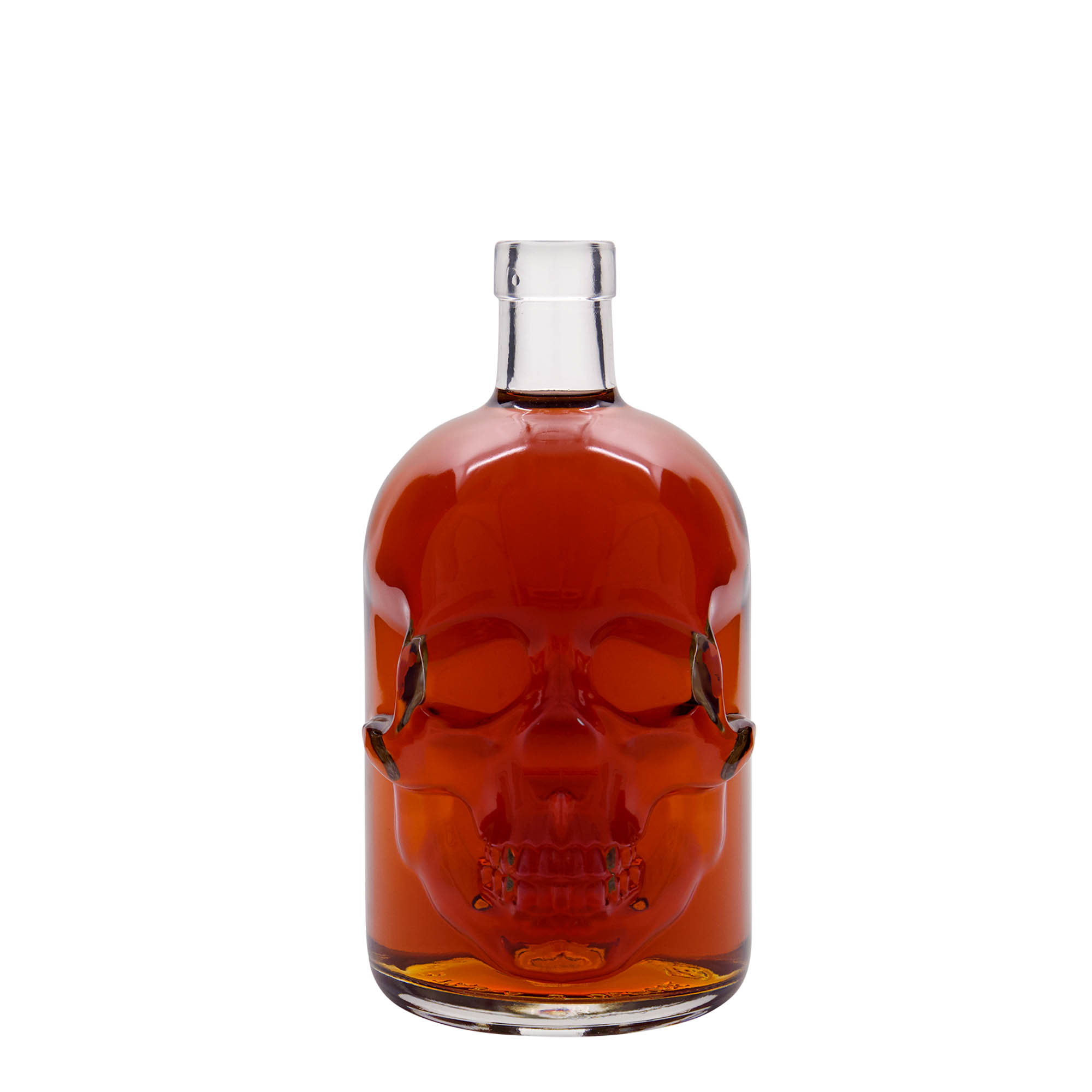 700 ml glasflaska 'Dödskalle', mynning: kork 700 ml glasflaska 'Dödskalle', mynning: kork
