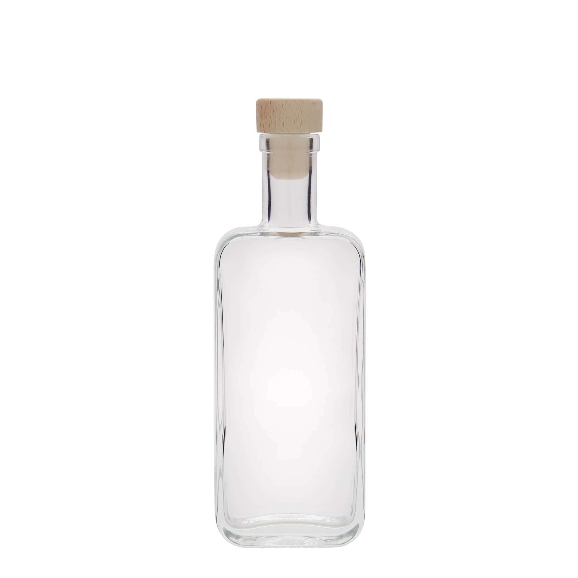 200 ml glasflaska 'Nice', rektangulär, öppning: kork