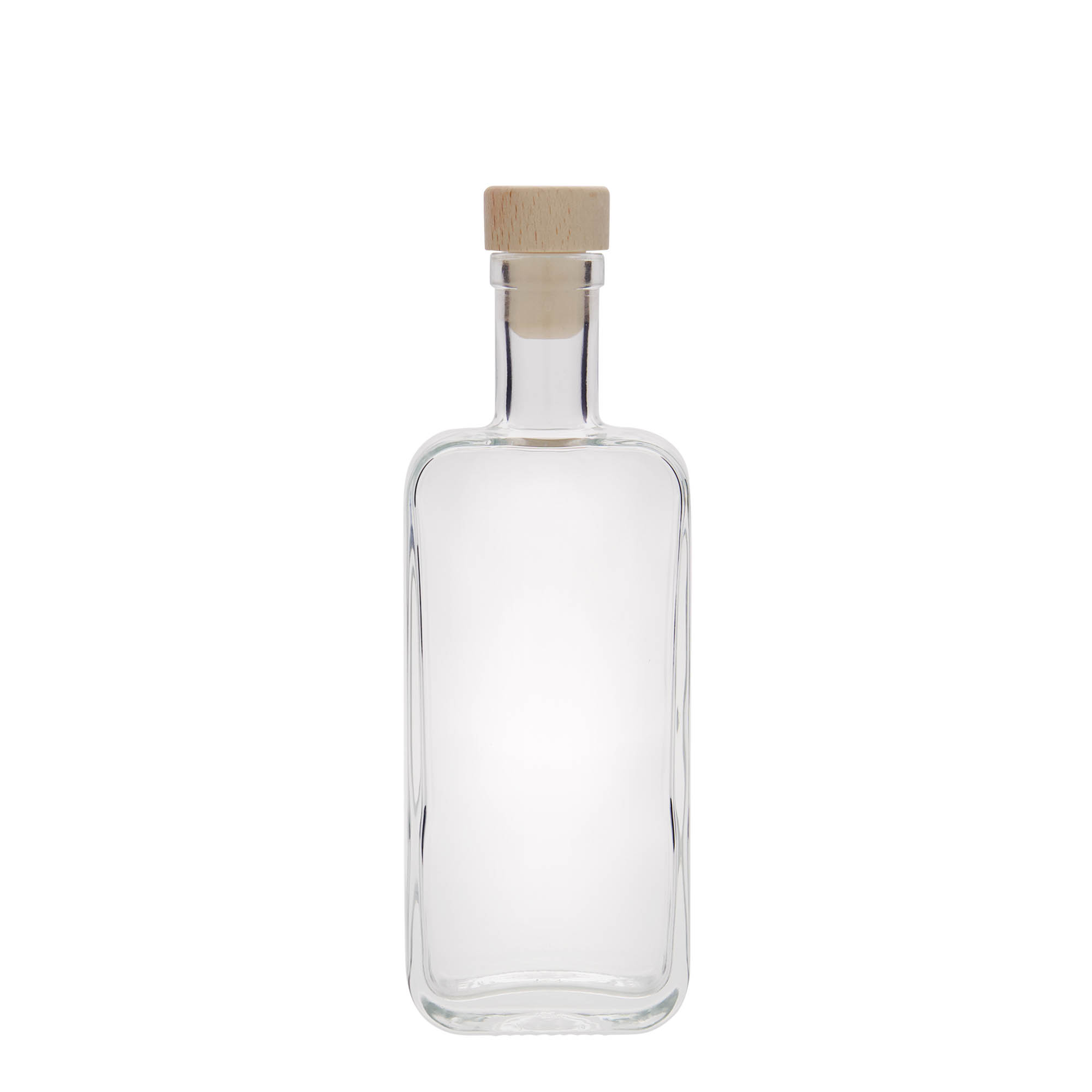 200 ml glasflaska 'Nice', rektangulär, öppning: kork