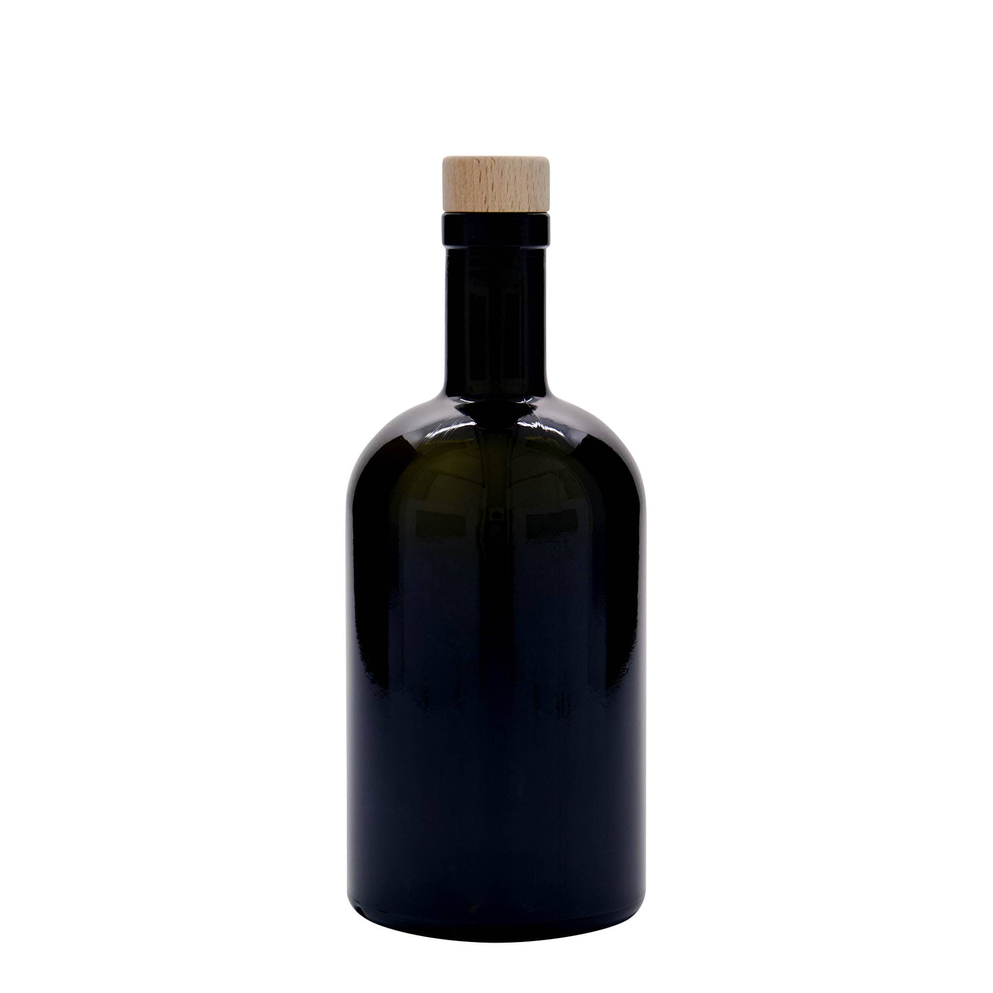 500 ml glasflaska 'Farmacia', antikgrön, mynning: kork