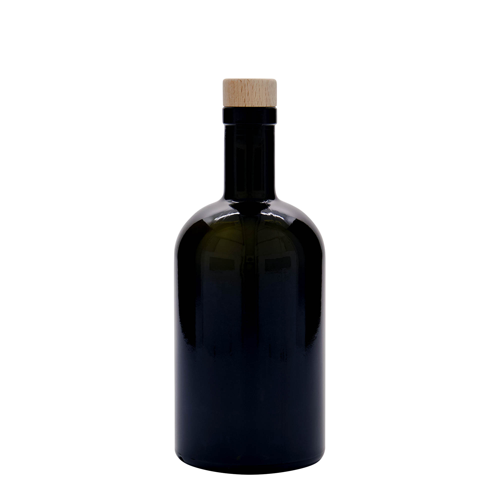 500 ml glasflaska 'Farmacia', antikgrön, mynning: kork