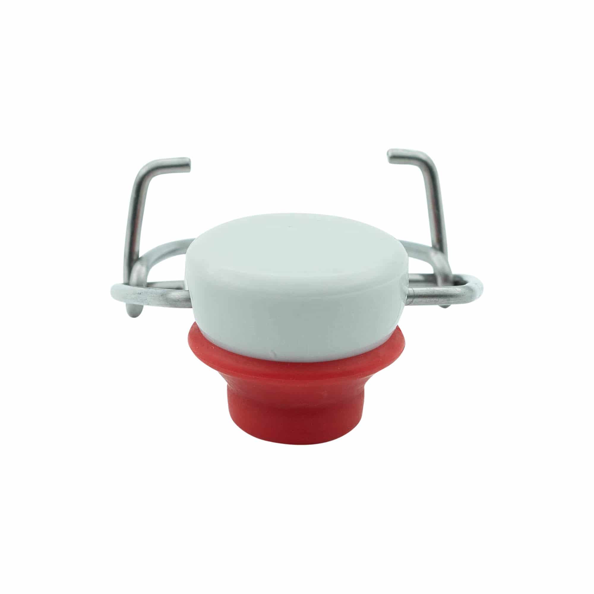 Patentlock specialstorlek, plast, röd-vit Patentlock specialstorlek, plast, röd-vit