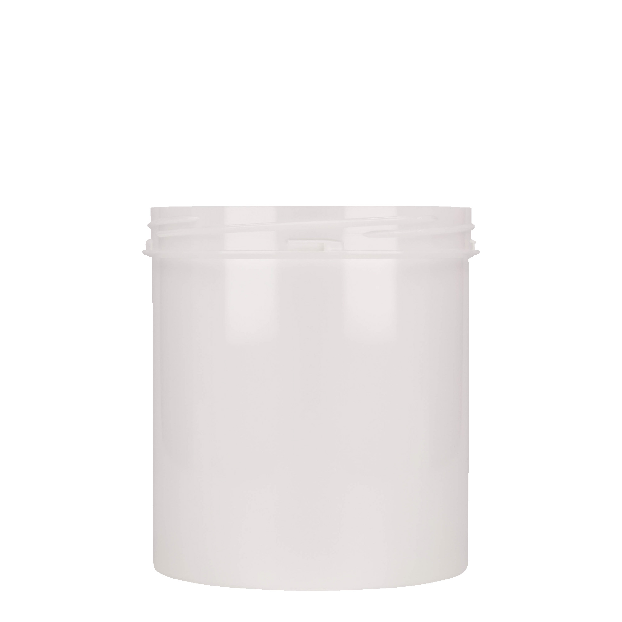 1.000 ml plastburk 'Securilock', PP, vit, öppning: skruvlock