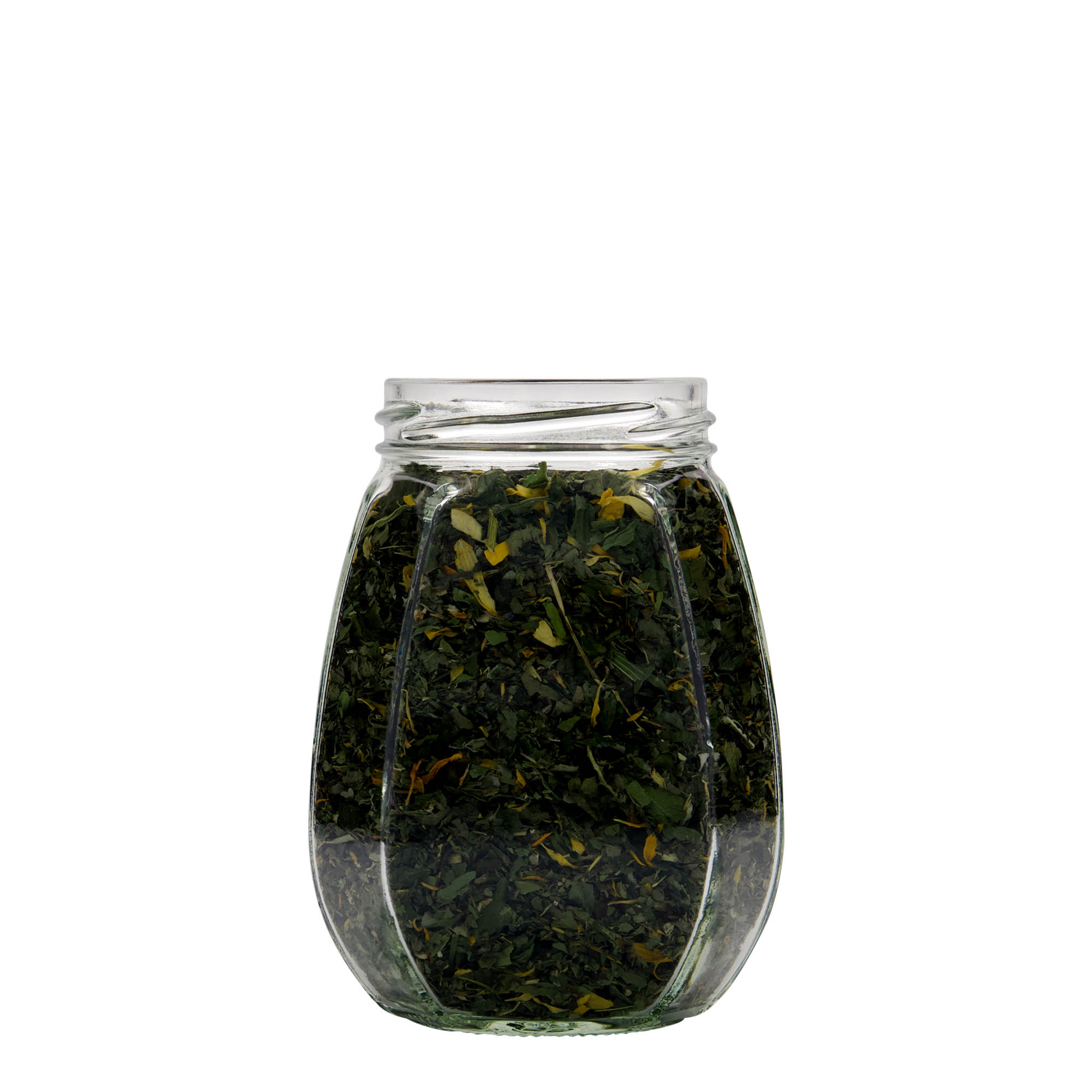 385 ml smyckesglas, sexkantigt, mynning: Twist-Off (TO 63)