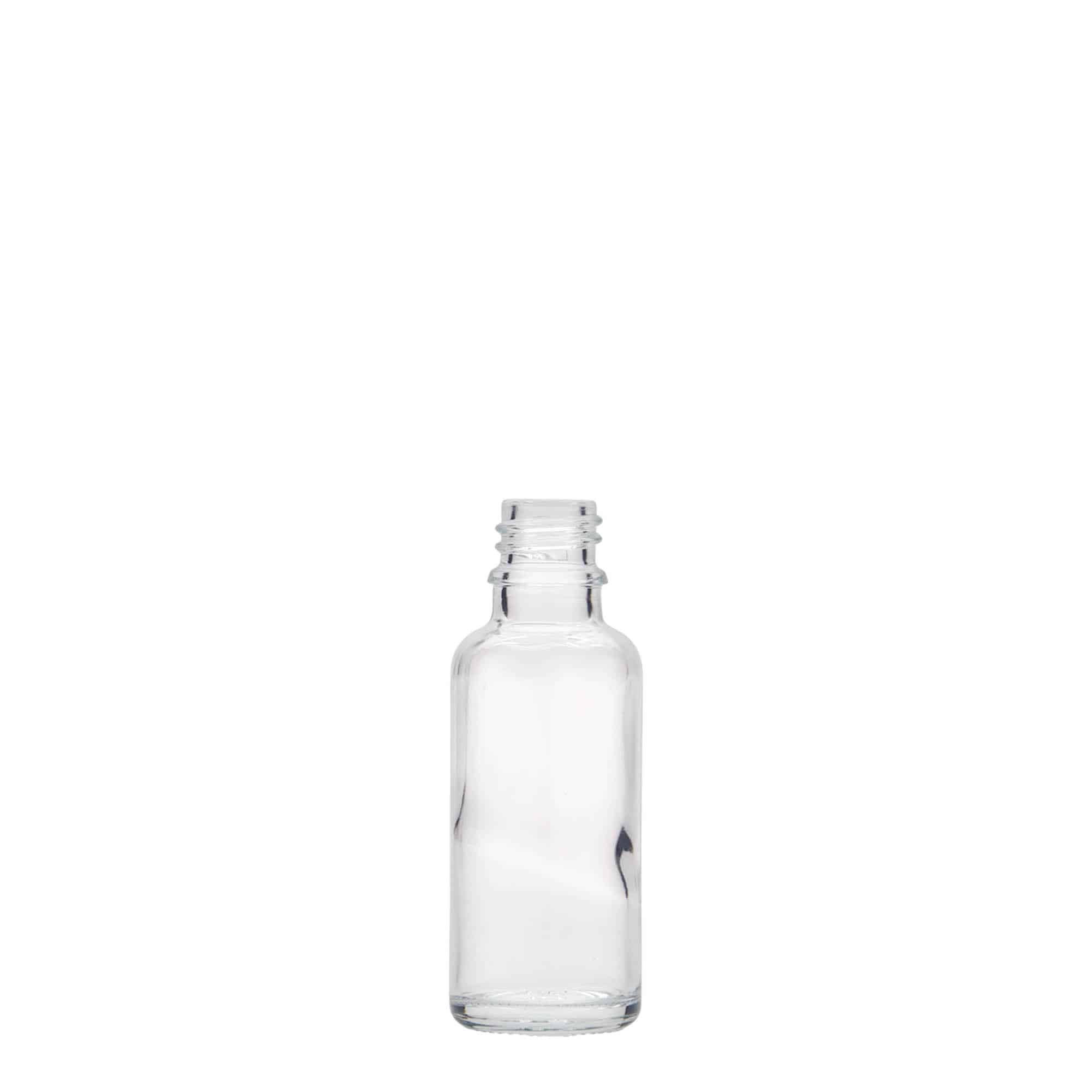 30 ml medicinflaska, glas, mynning: DIN 18 30 ml medicinflaska, glas, mynning: DIN 18